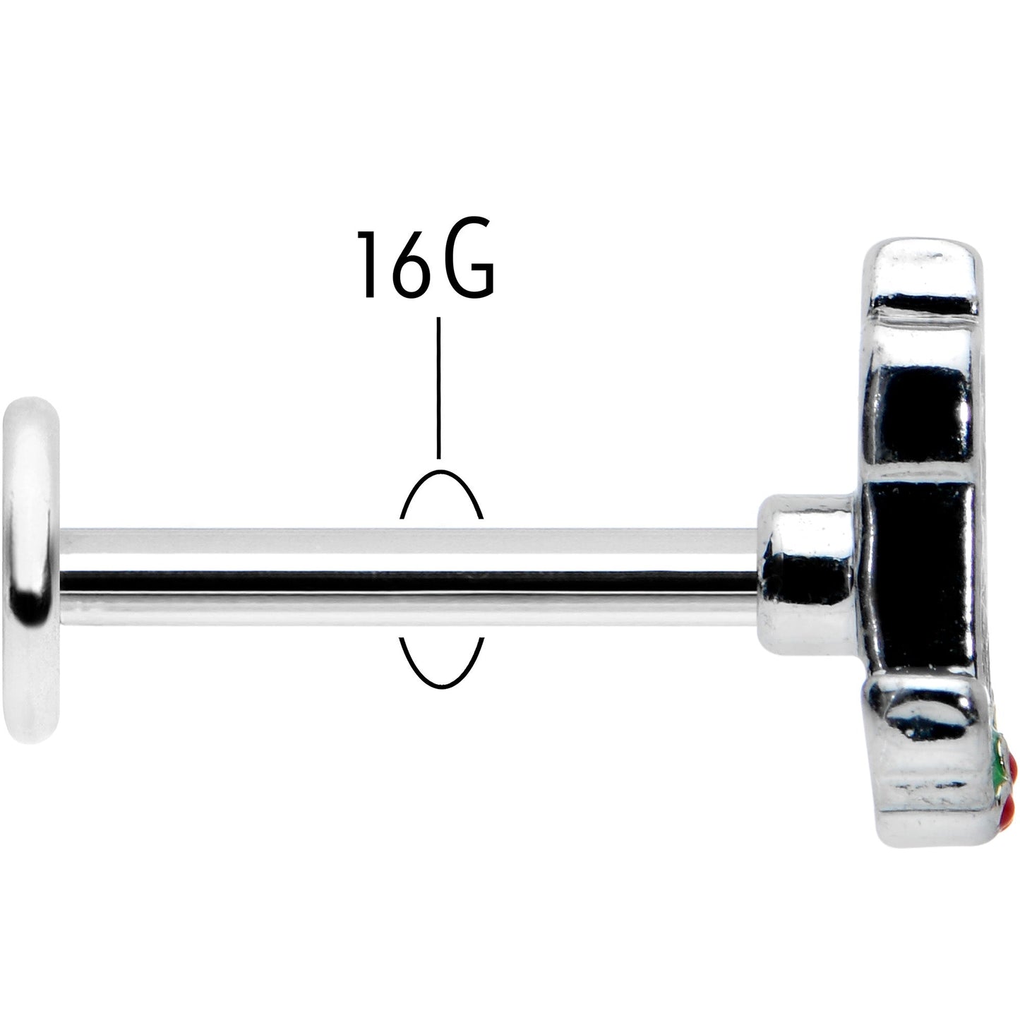 16G 5/16 Sweet Holiday Christmas Candle Labret Monroe Tragus