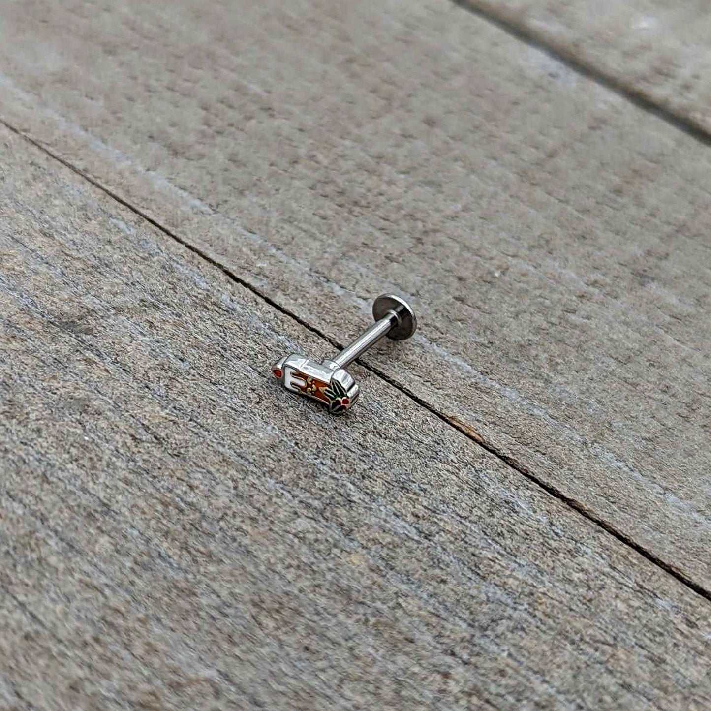 16G 5/16 Sweet Holiday Christmas Candle Labret Monroe Tragus