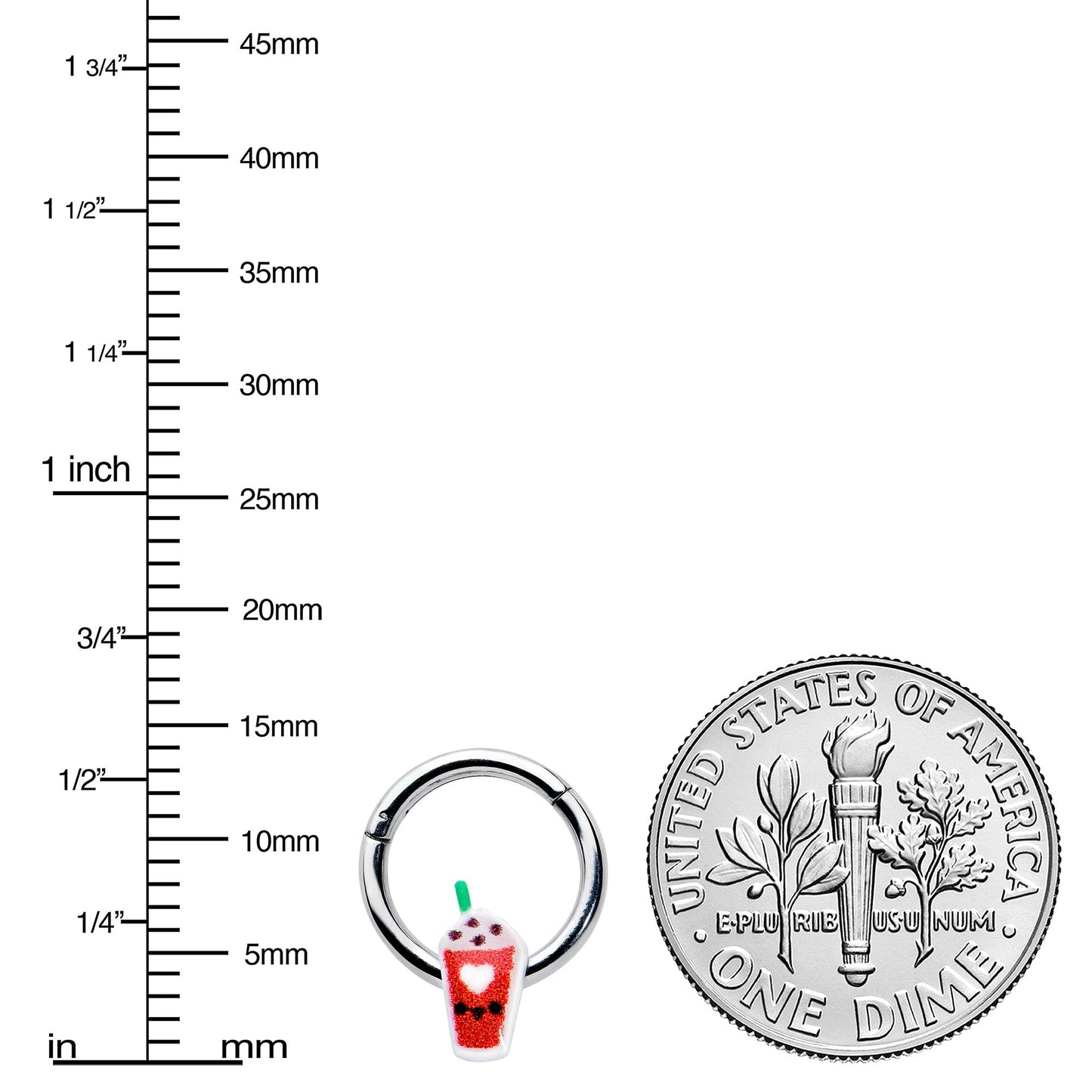 16G 5/16 Sweet Pumpkin Frappe Autumn Hinged Segment Ring