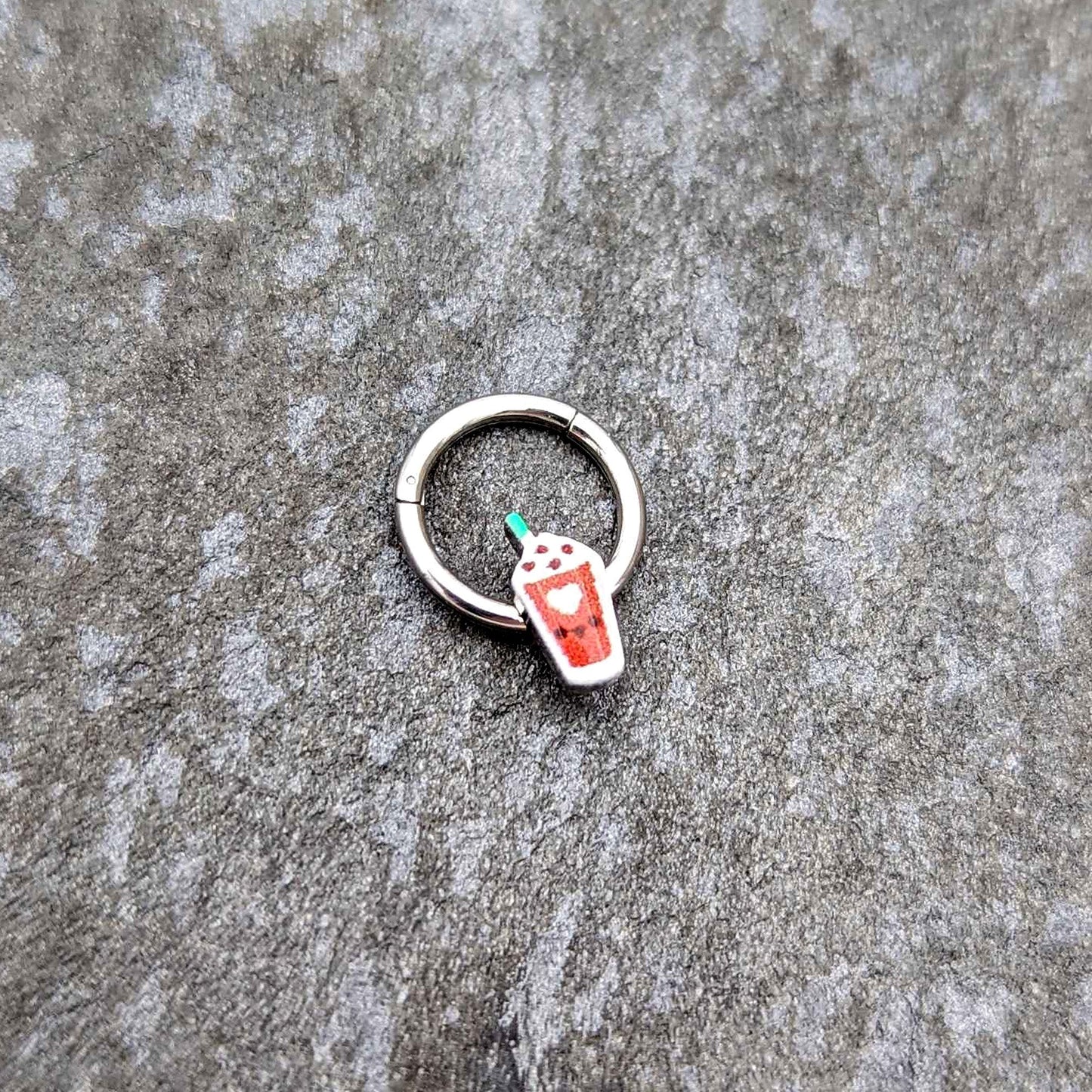 16G 5/16 Sweet Pumpkin Frappe Autumn Hinged Segment Ring