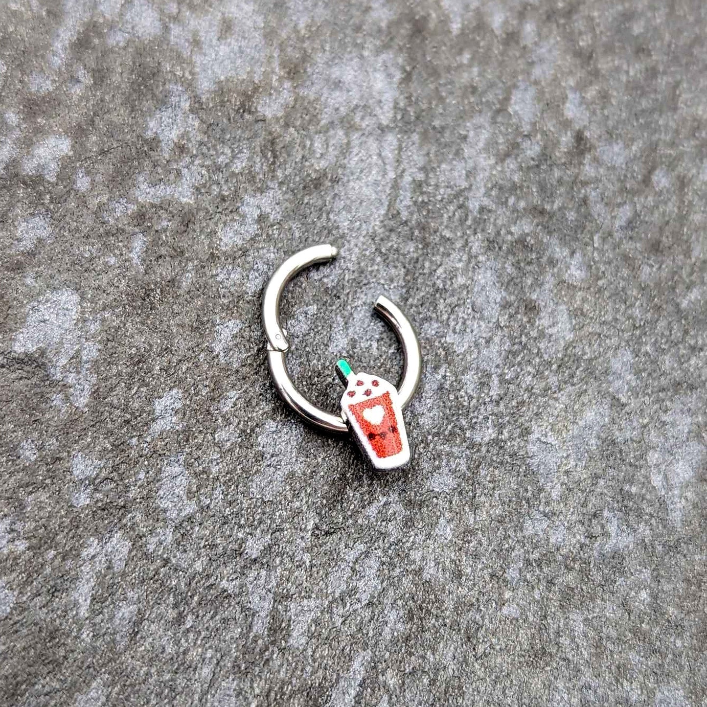 16G 5/16 Sweet Pumpkin Frappe Autumn Hinged Segment Ring