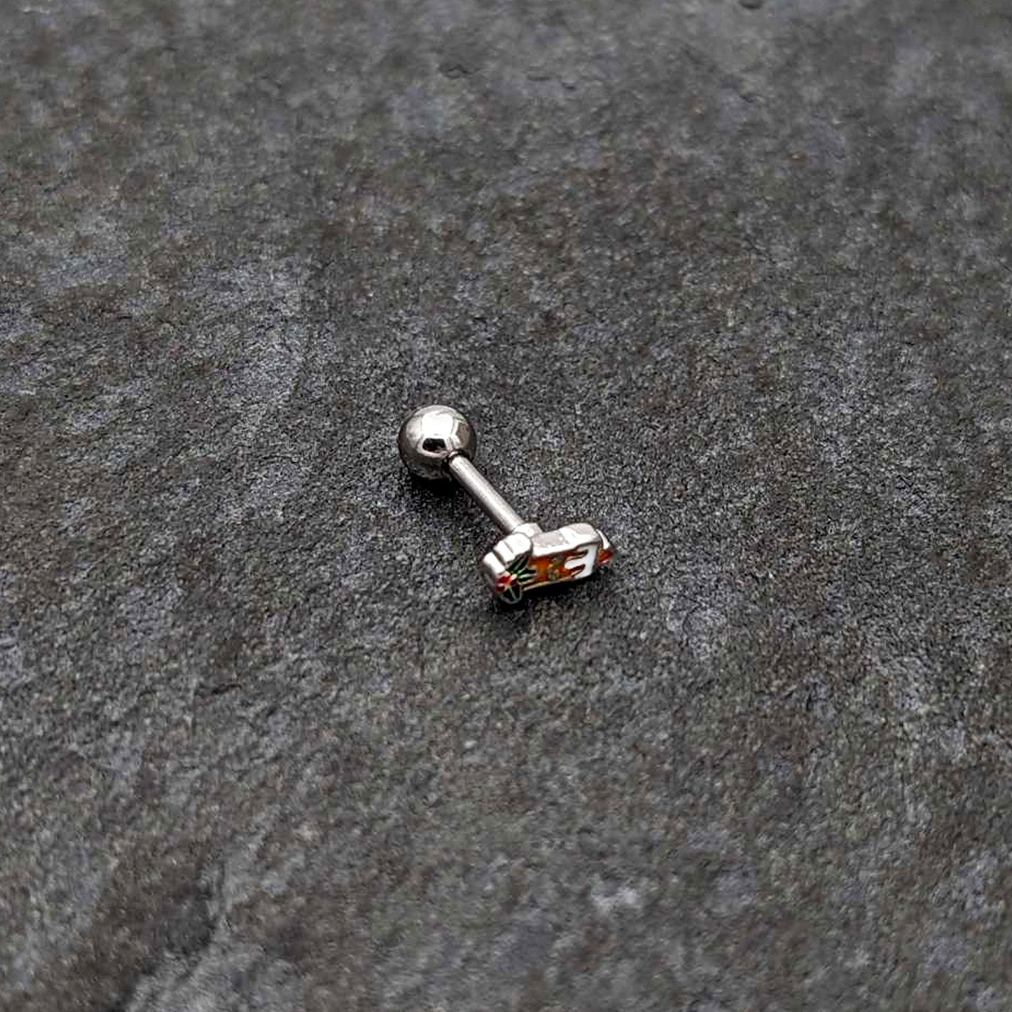 16G 1/4 Sweet Holiday Christmas Candle Cartilage Tragus Earring