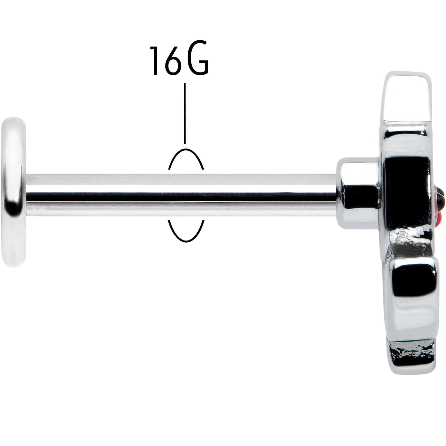 16G 5/16 Sweet Happy Rose Flower Labret Monroe Tragus