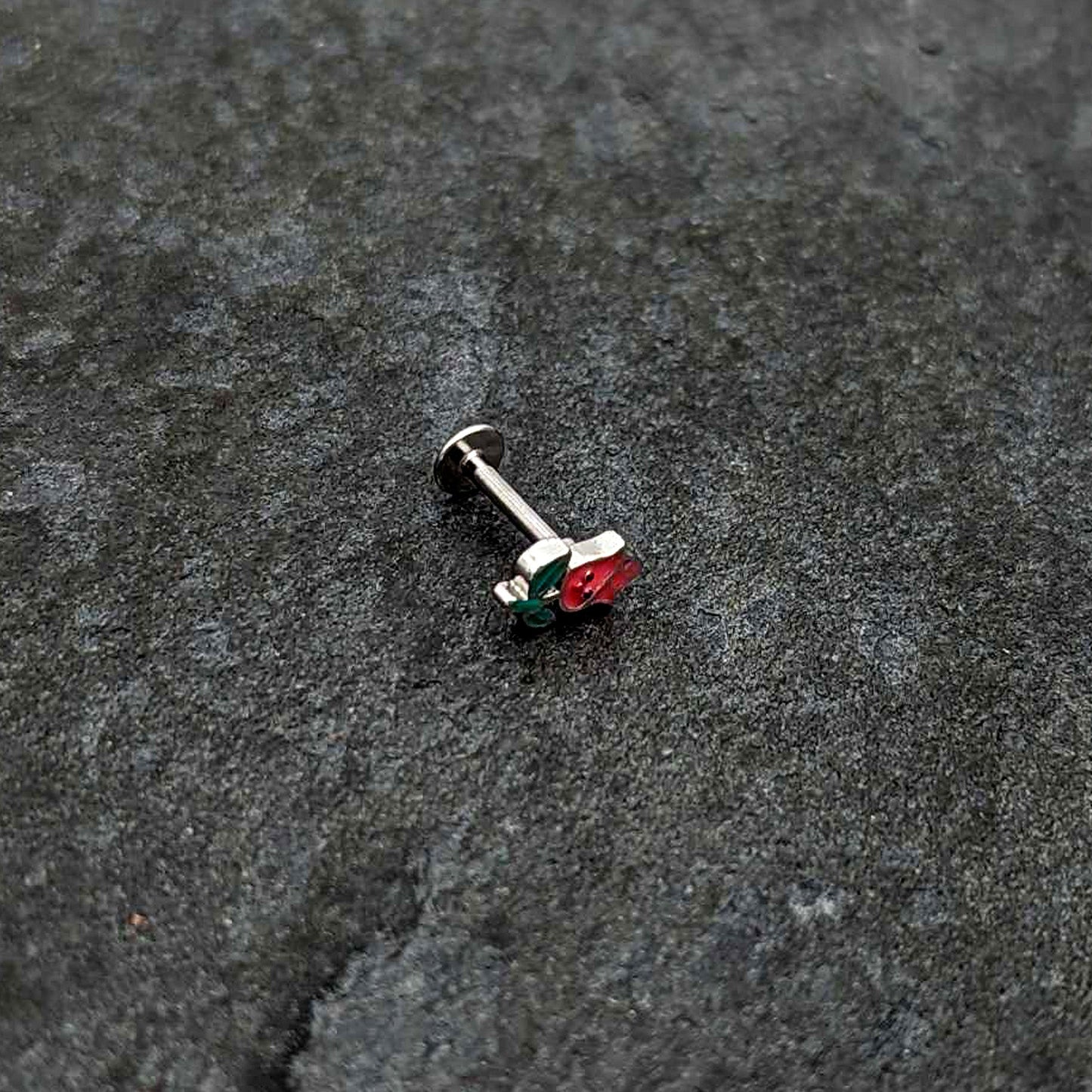 16G 5/16 Sweet Happy Rose Flower Labret Monroe Tragus