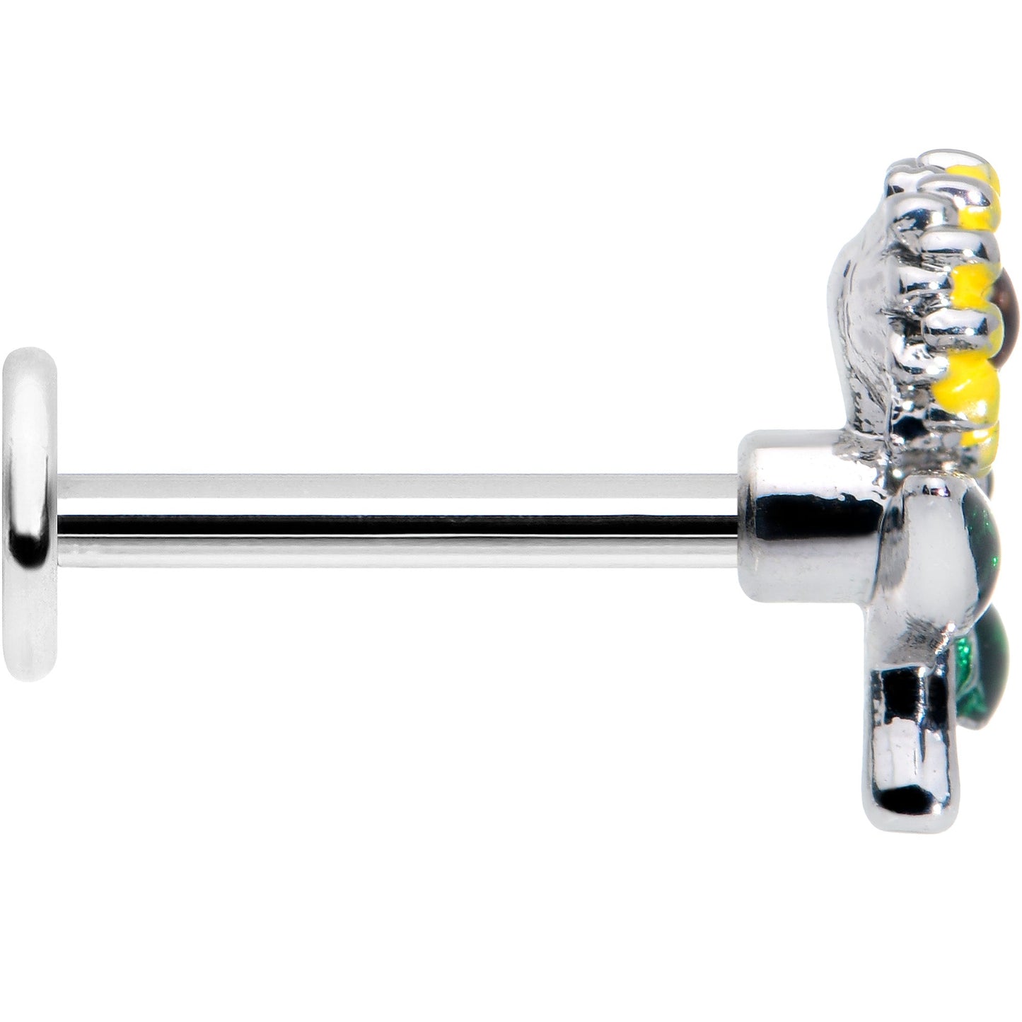 16G 5/16 Cheery Inlay Sunflowers Labret Monroe Tragus