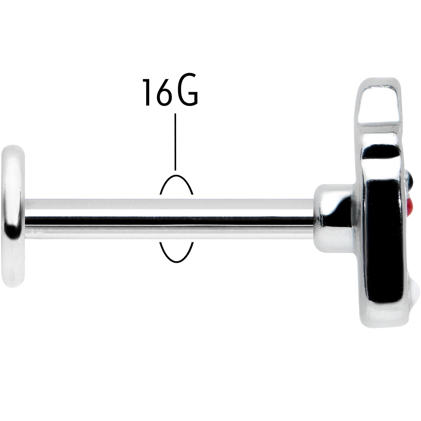 16G 5/16 Sweet Love Letter Valentine Labret Monroe Tragus