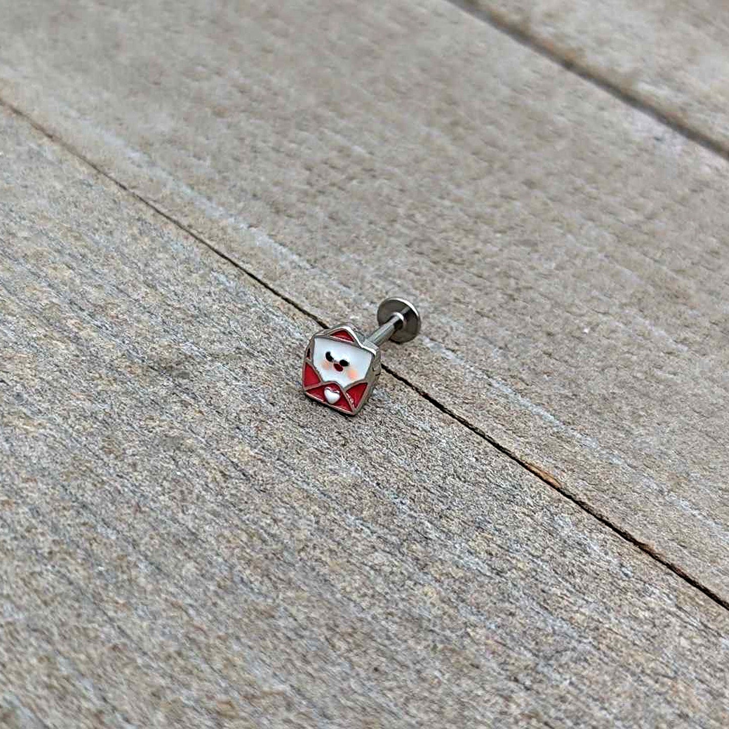 16G 5/16 Sweet Love Letter Valentine Labret Monroe Tragus