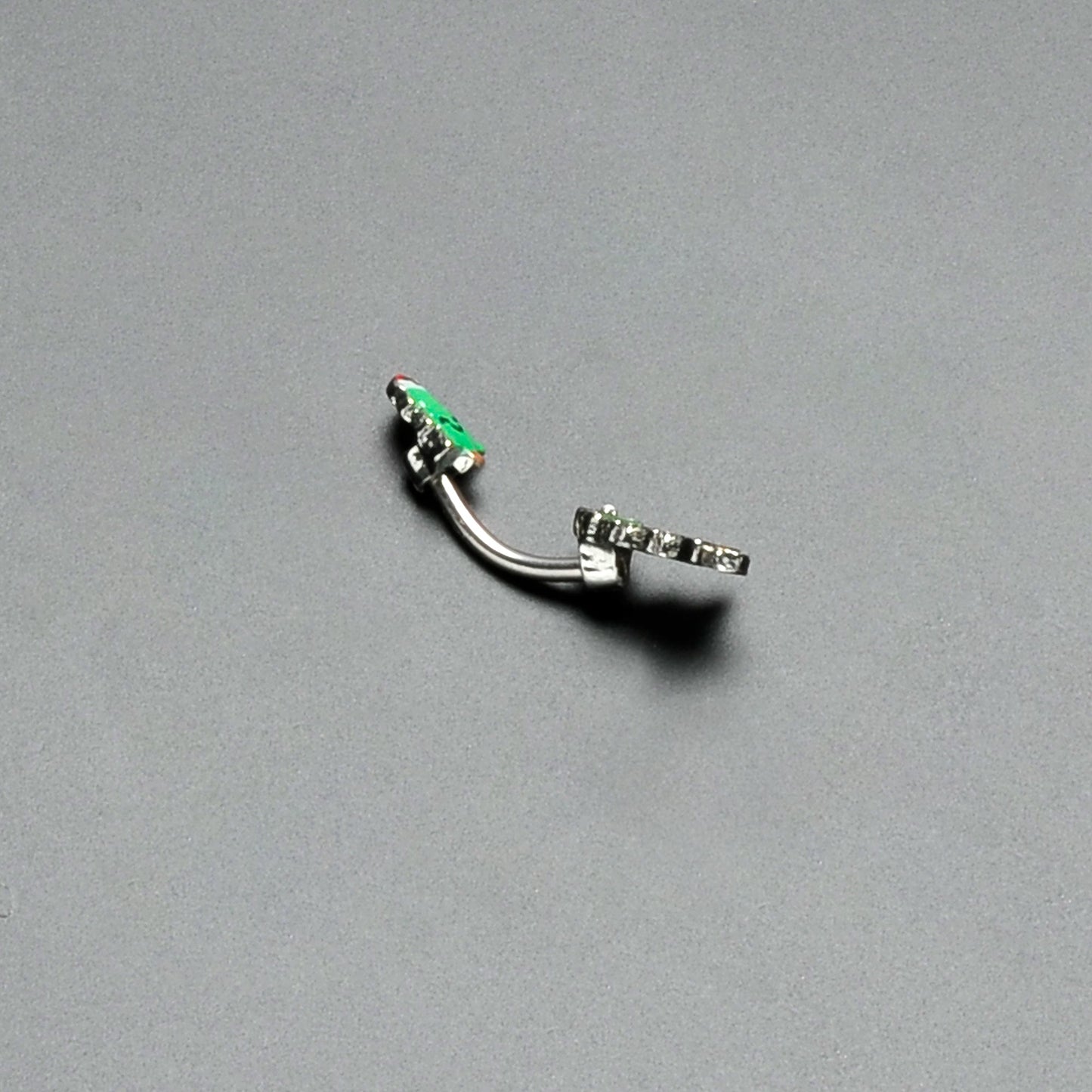 Merry Christmas Trees Hats Holiday Double Mount Belly Ring