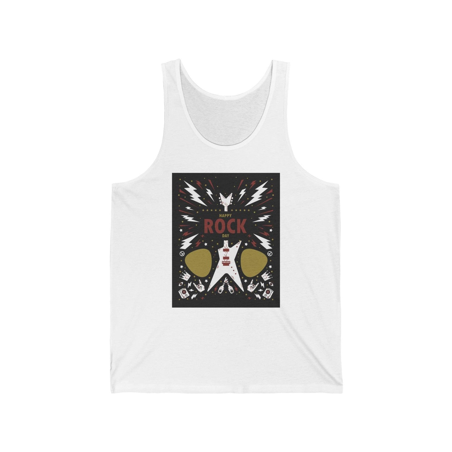 Happy Rock Day Unisex Jersey Tank - Lizard Vigilante