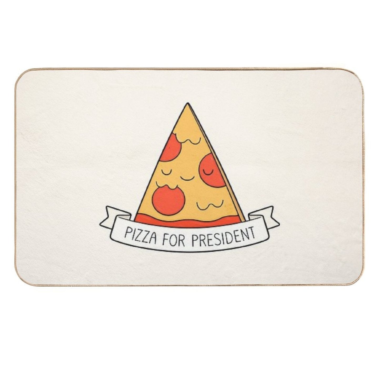 Pizza For President  Rapid-Drying Bath Mat