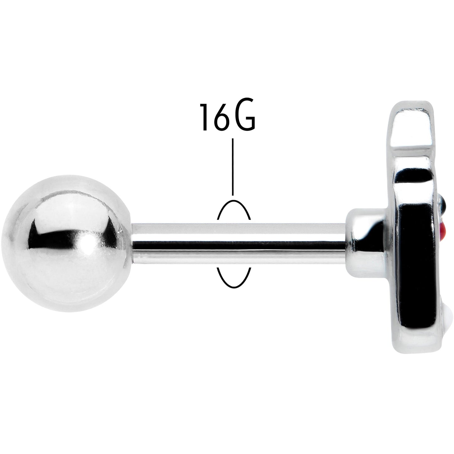 16G 1/4 Sweet Love Letter Valentine Cartilage Tragus Earring