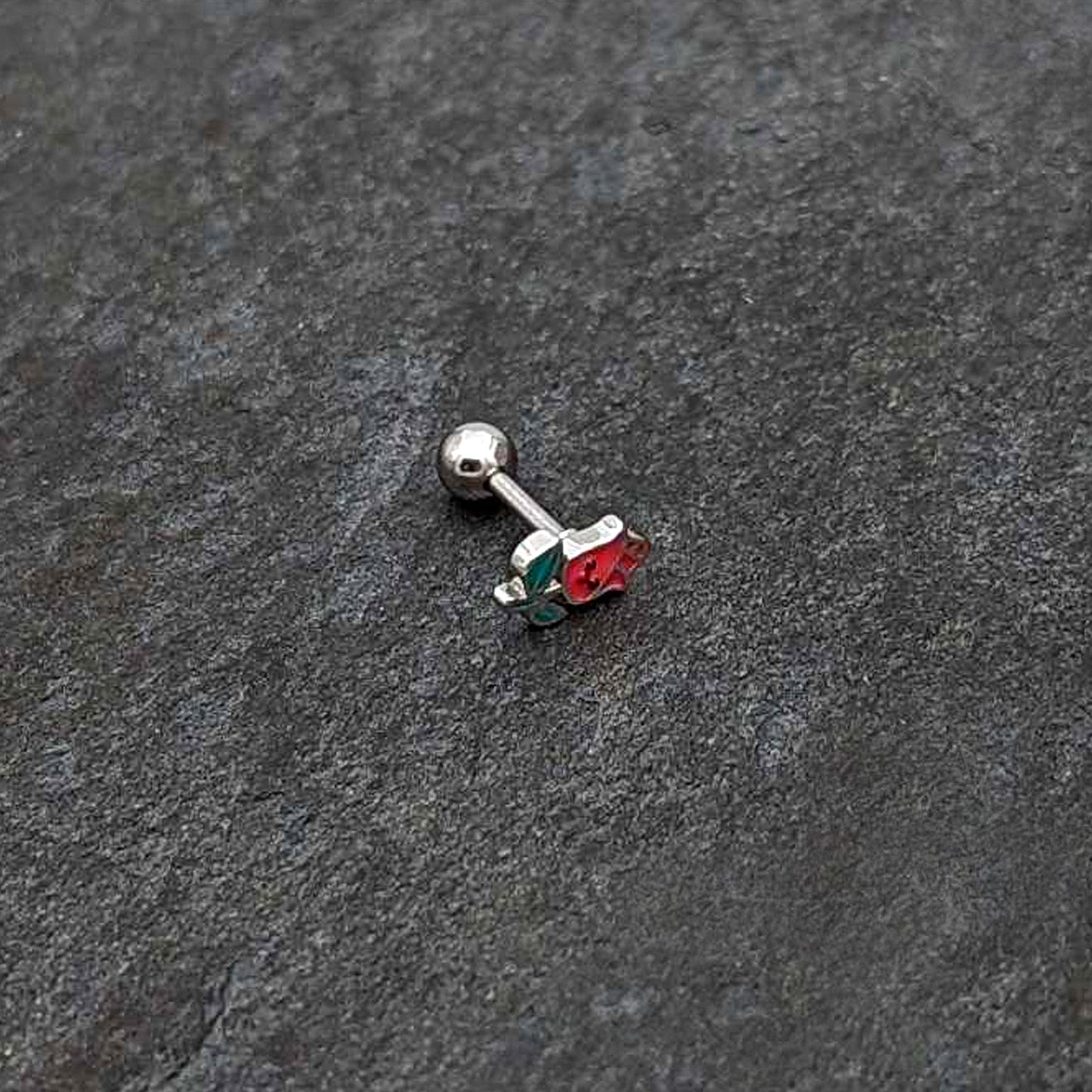 16G 1/4 Sweet Happy Rose Flower Cartilage Tragus Earring