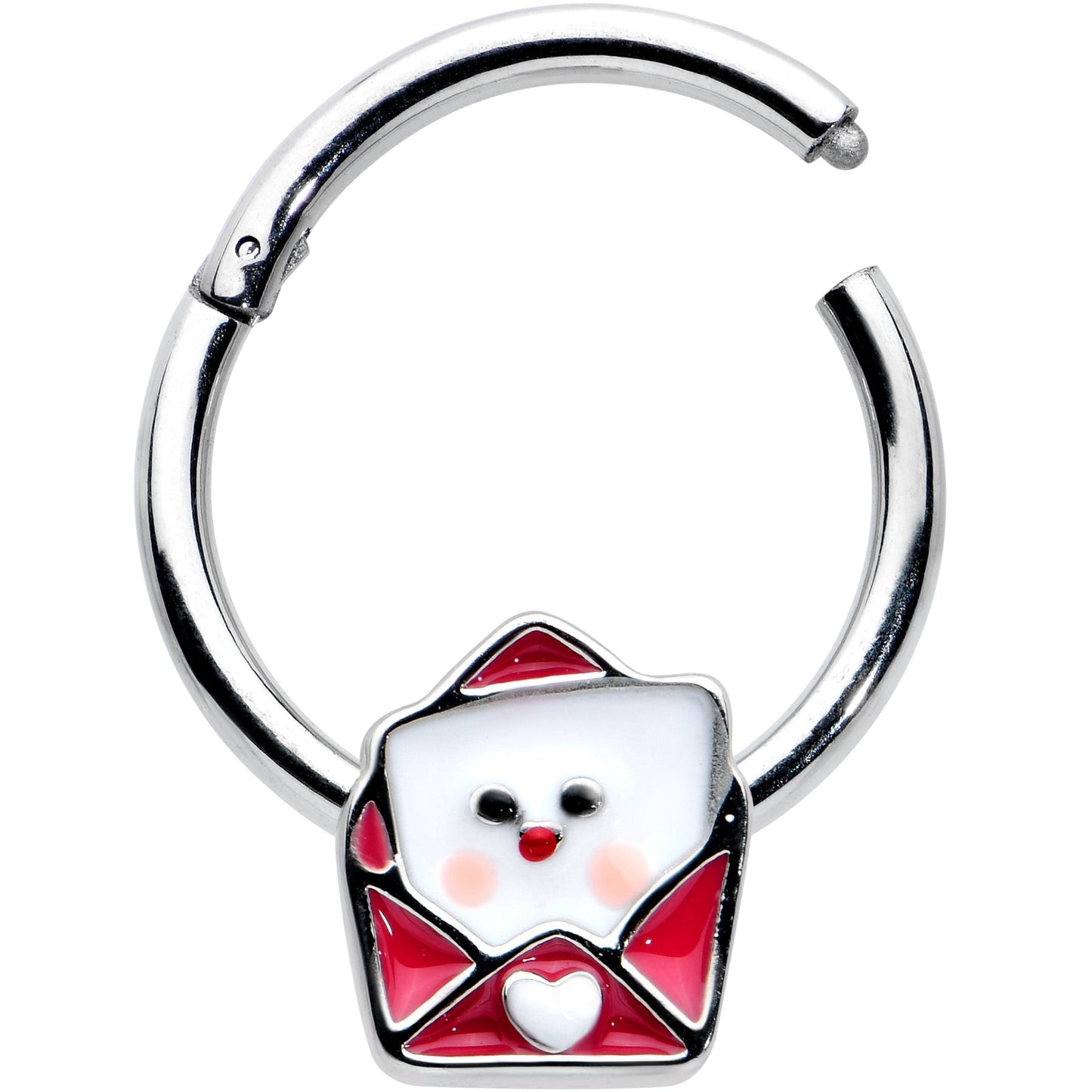 16G 3/8 Sweet Love Letter Valentine Hinged Segment Ring