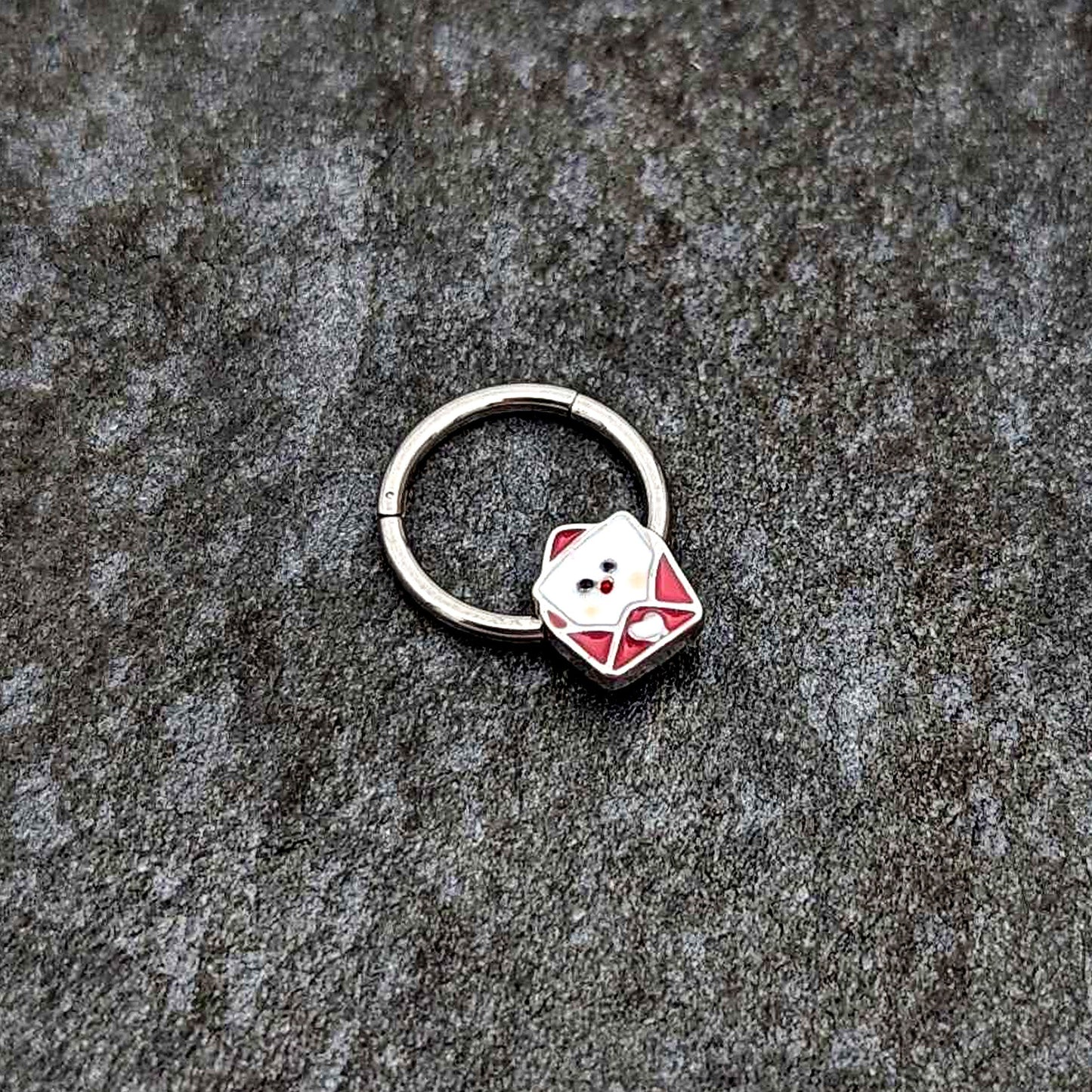 16G 3/8 Sweet Love Letter Valentine Hinged Segment Ring