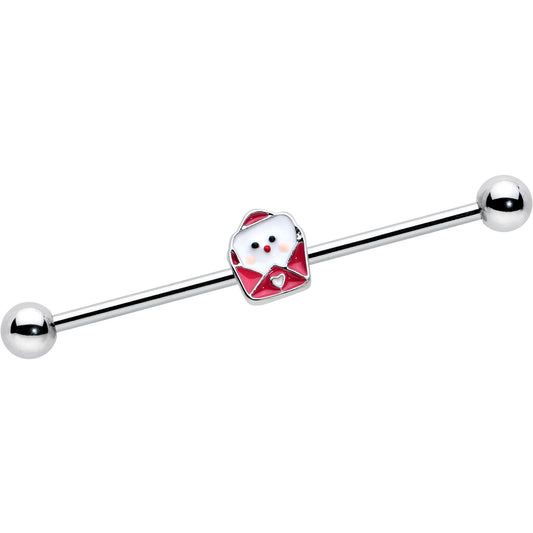 14G Sweet Love Letter Valentine Industrial Barbell 38mm