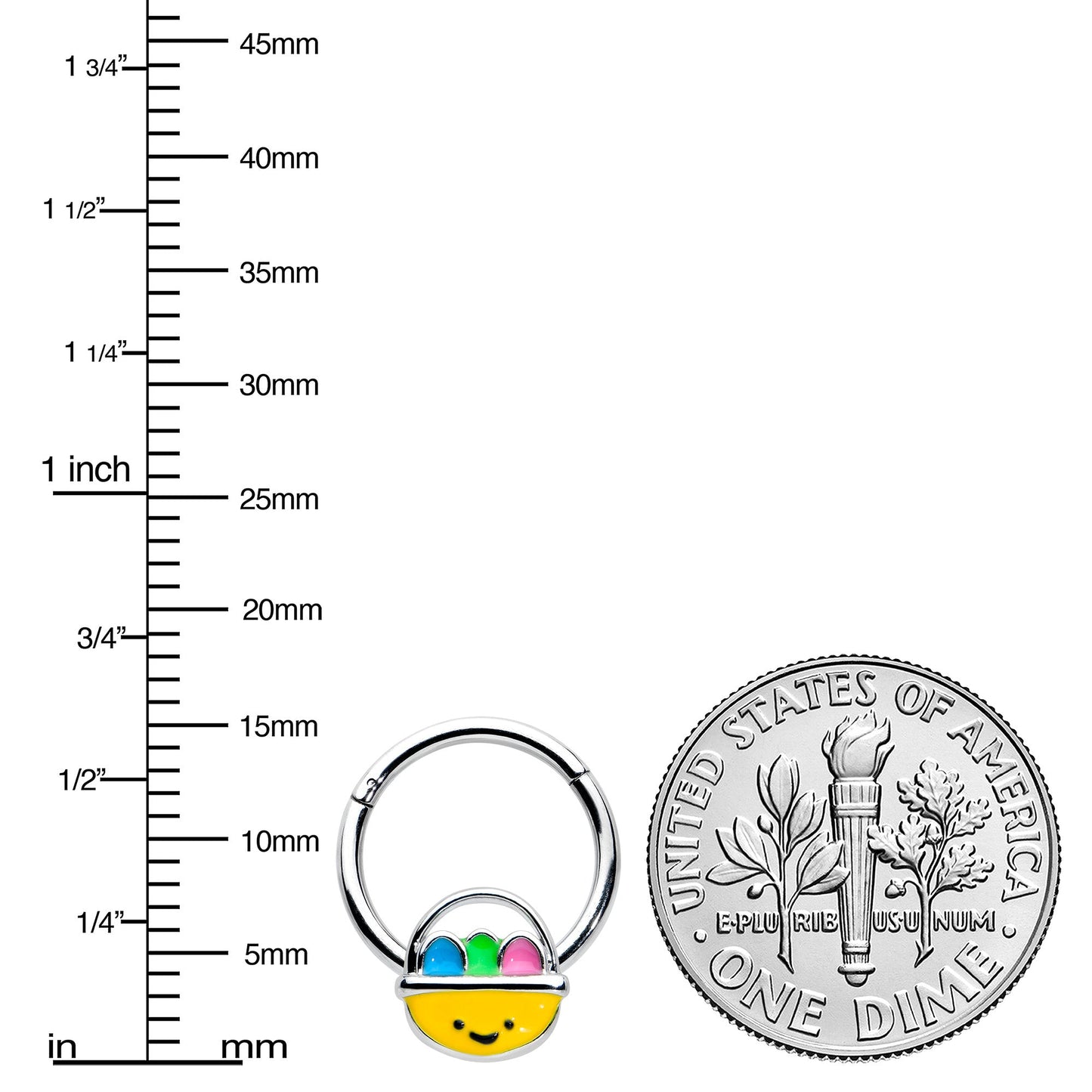 16G 3/8 Celebration Easter Easter Basket Hinged Segment Ring