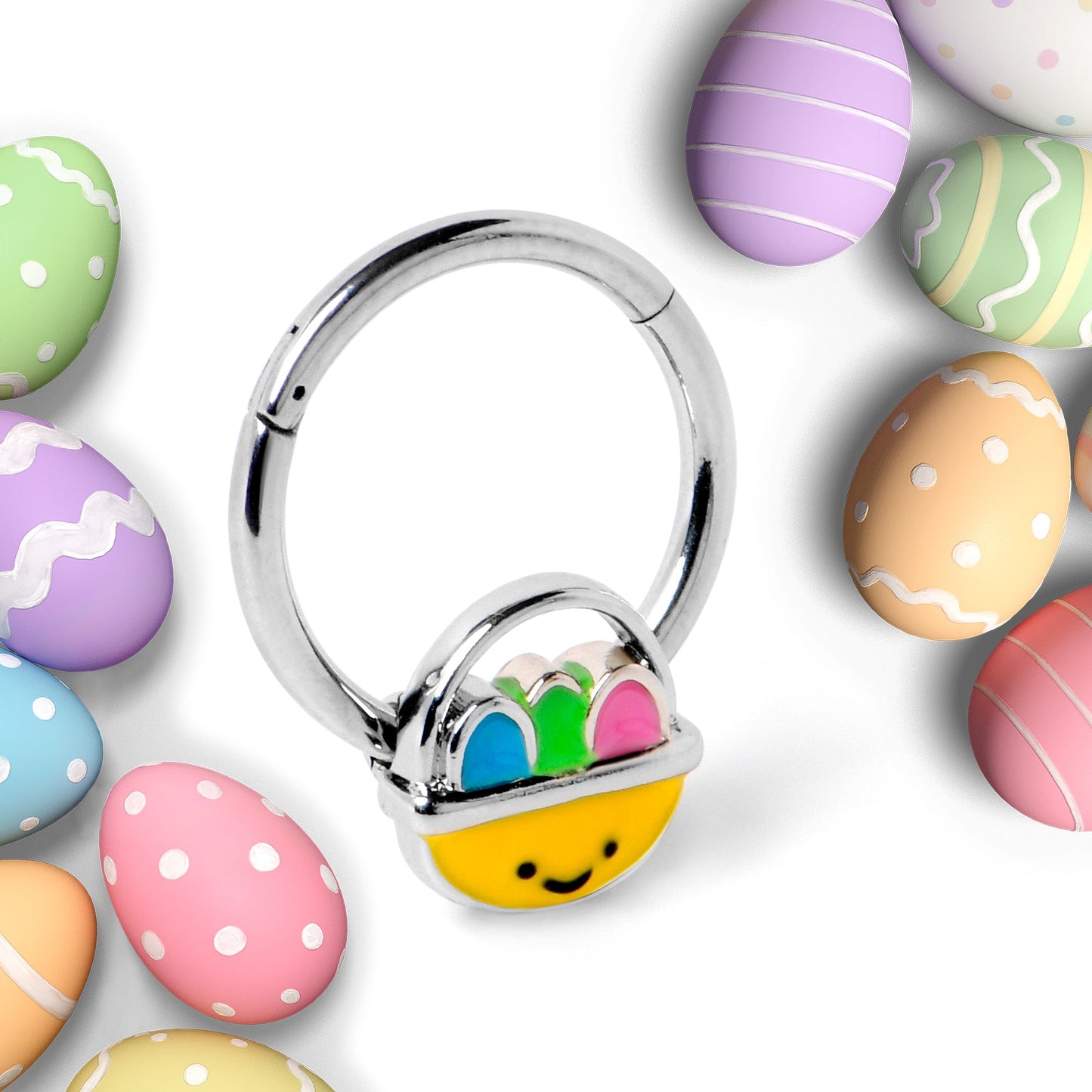 16G 3/8 Celebration Easter Easter Basket Hinged Segment Ring