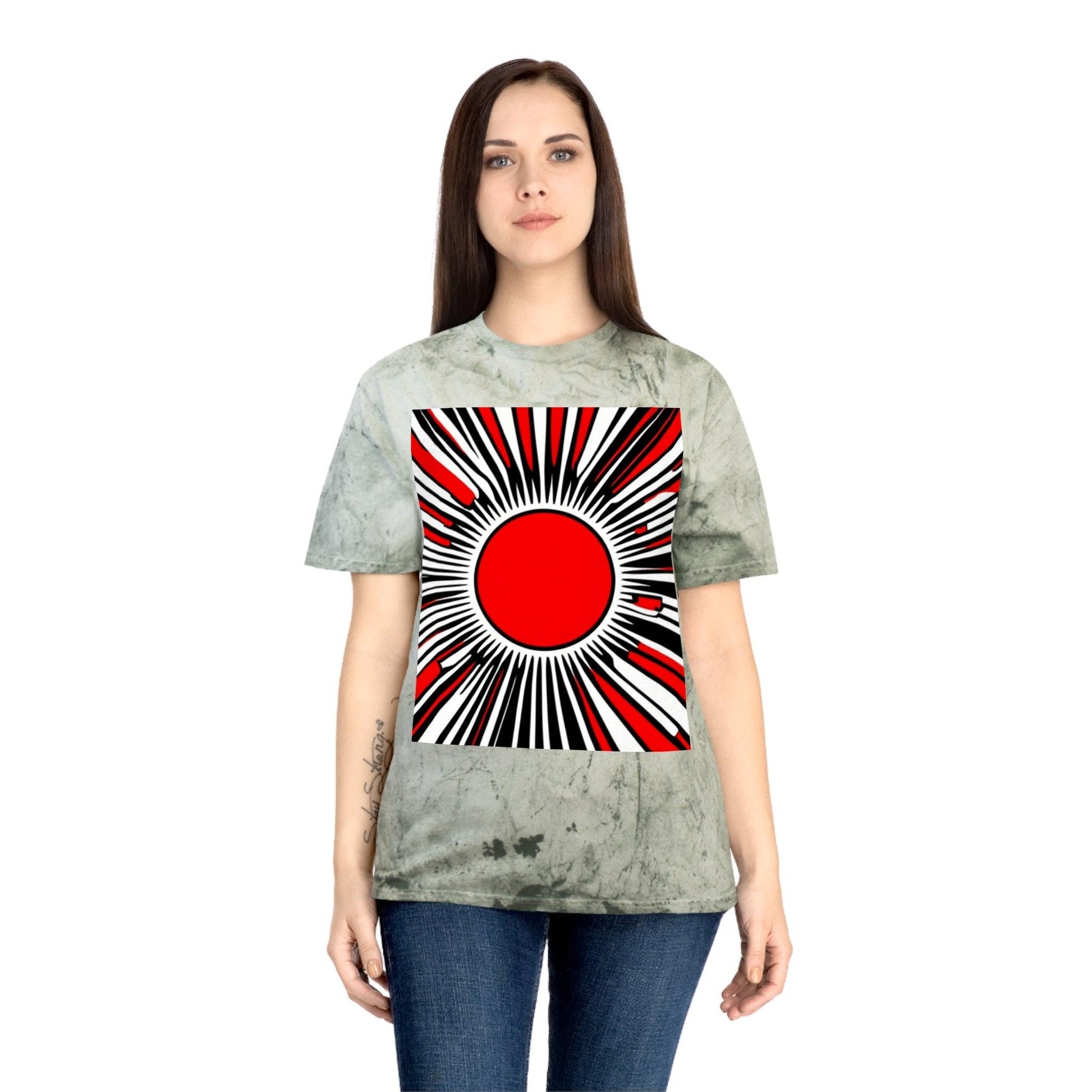 Red Circ Unisex Color Blast T-Shirt - Lizard Vigilante