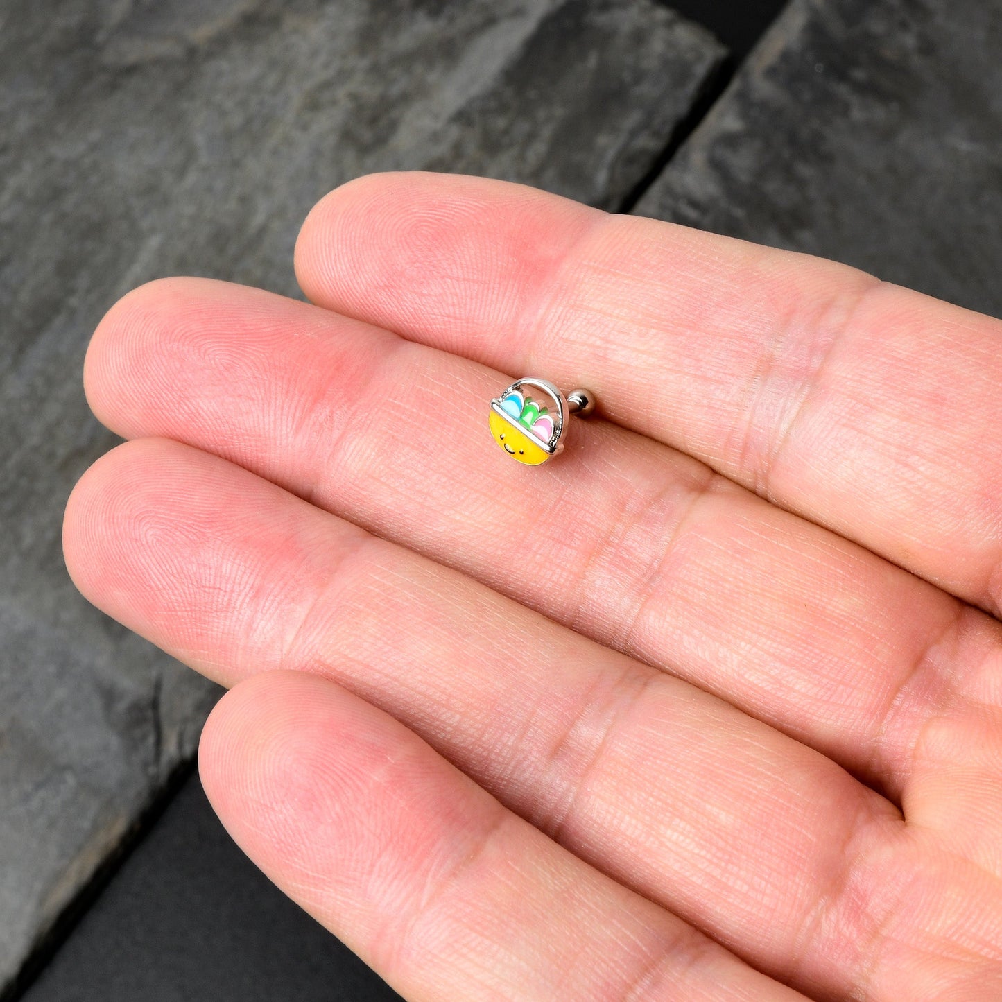 16G 5/16 Celebration  Easter Basket Cartilage Tragus Earring