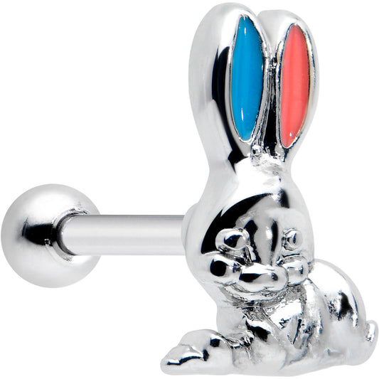 16G 5/16 Easter Bunny Blue Red Ears Cartilage Tragus Earring