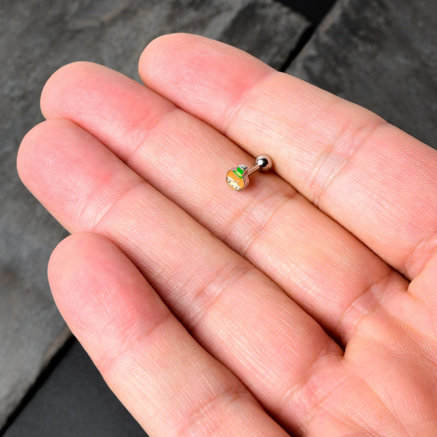 16G 1/4 Sweet Happy Leprechaun St Patricks Cartilage Tragus Earring