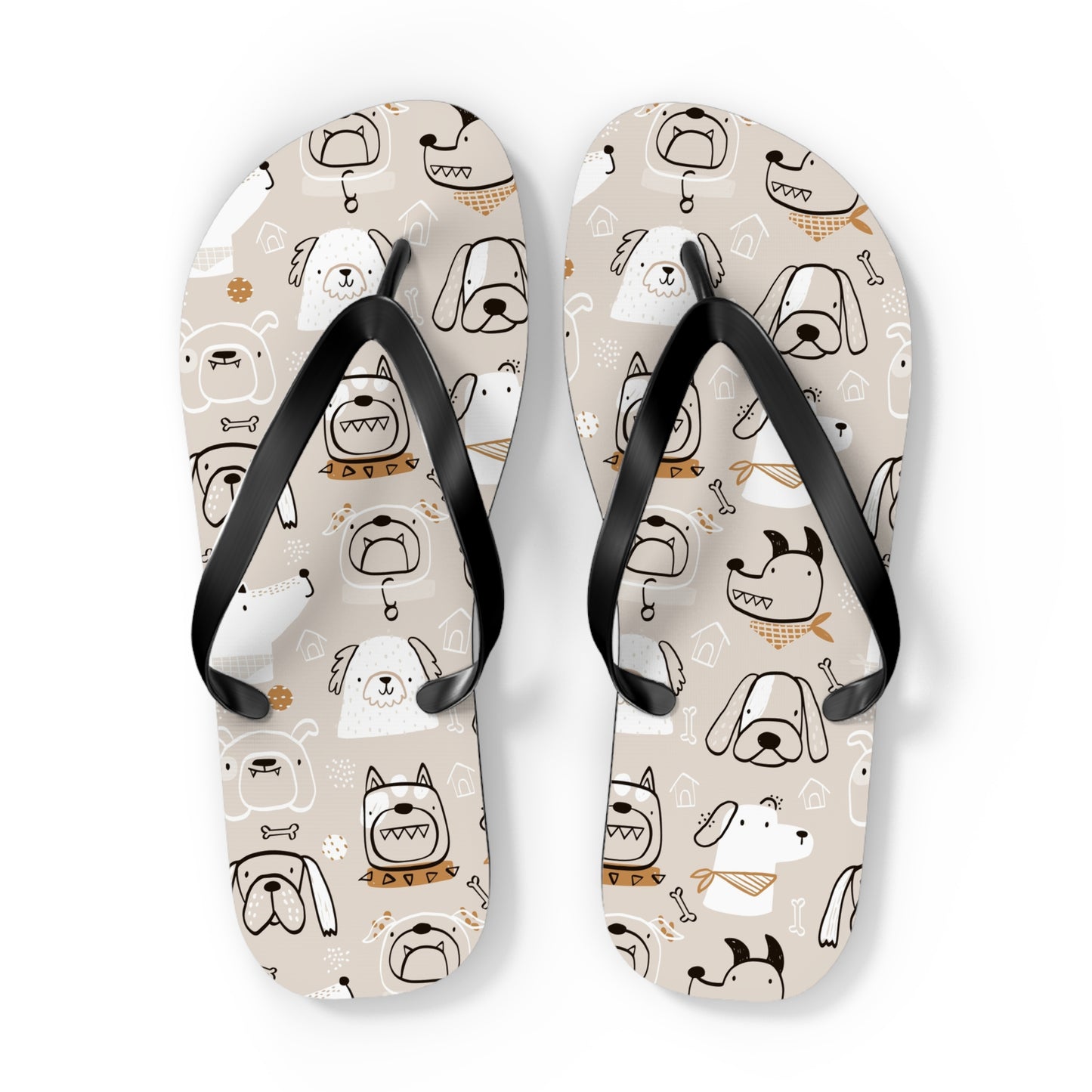 Illustrated Doggers II Flip Flops - Premium Shoes from Printify - Just $29.99! Shop now at Lizard Vigilante