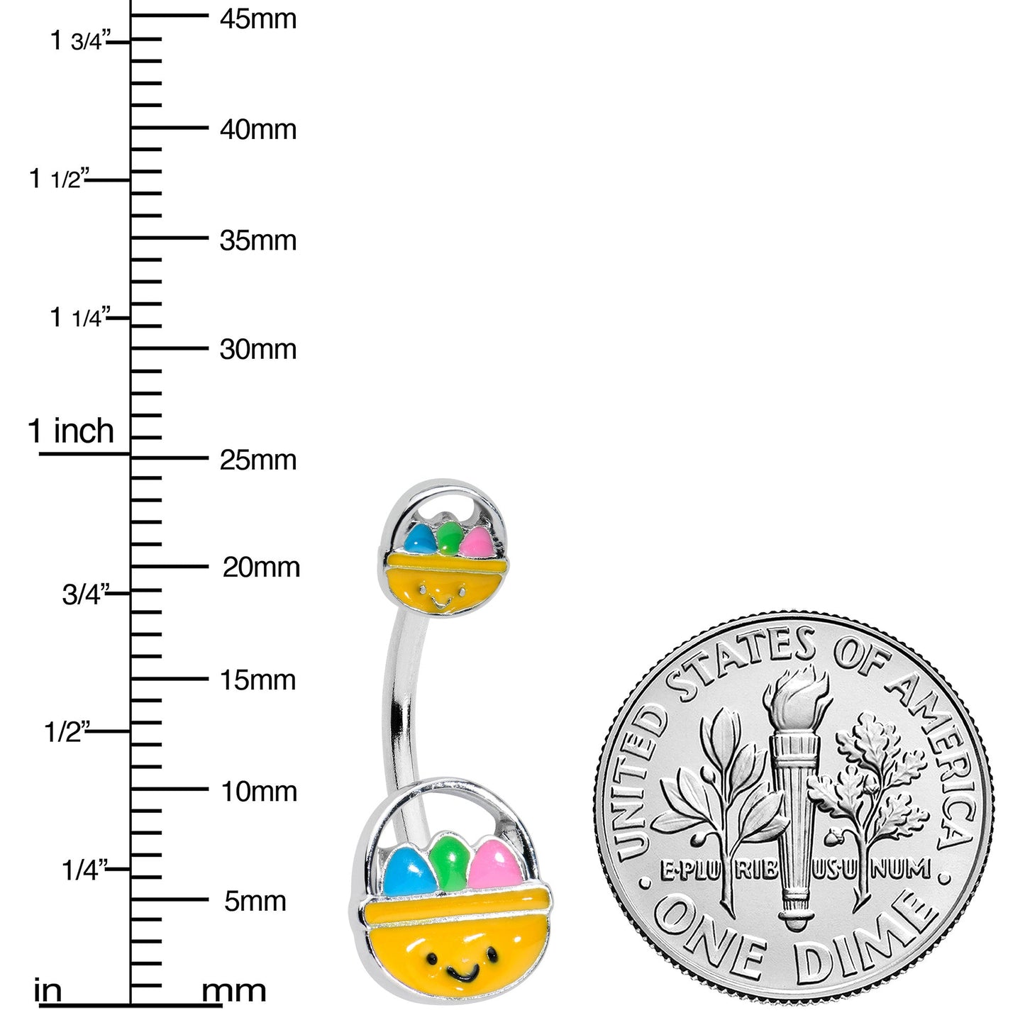 Celebration Easter Basket Double Mount Belly Ring