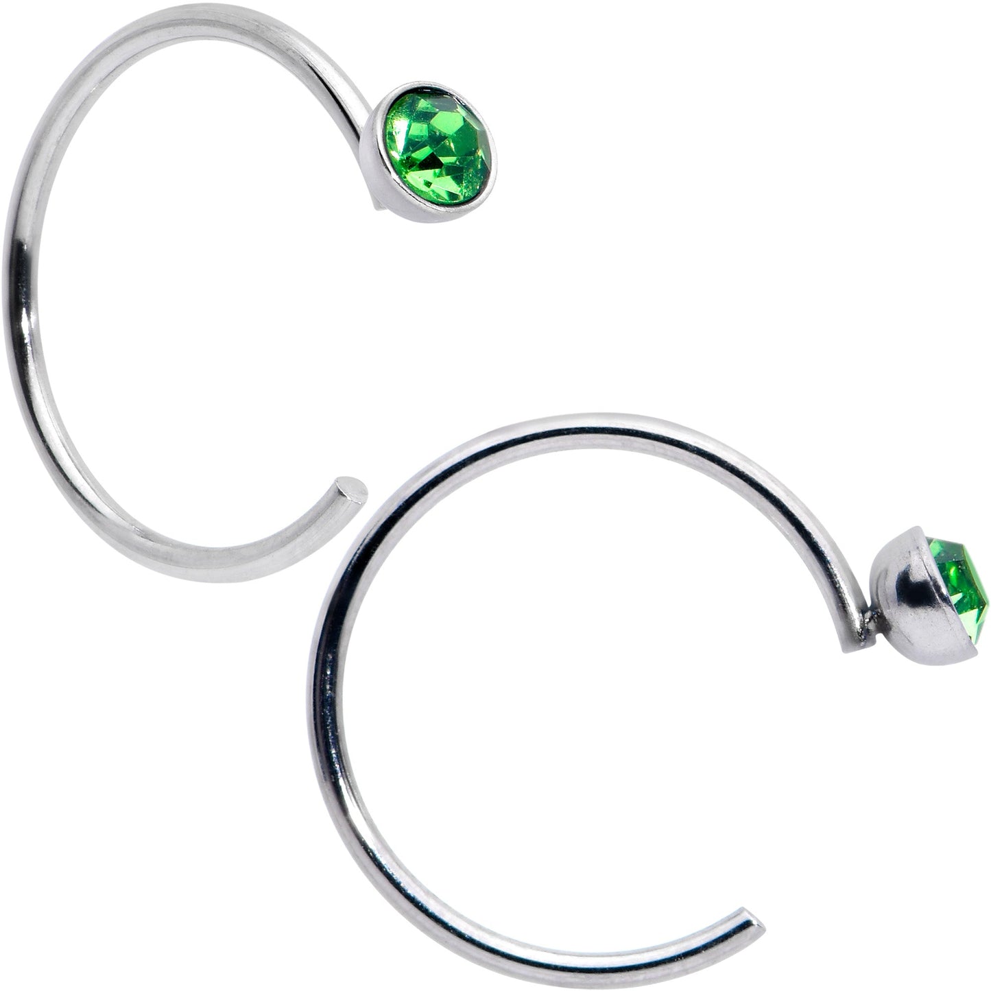 20G 5/16 Nose Hoop Gem Faux Opal Pack Dynasty Nose Ring Set of 6