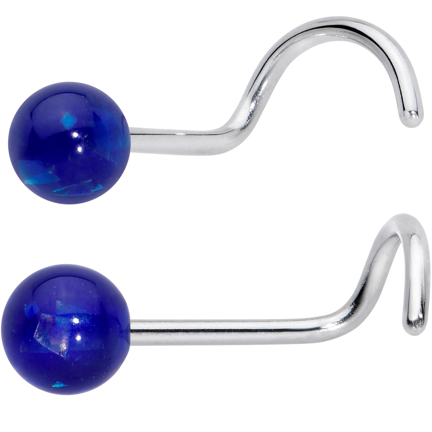 20G Nose Screw Gem Faux Opal Pack Classy Nose Ring Set of 6