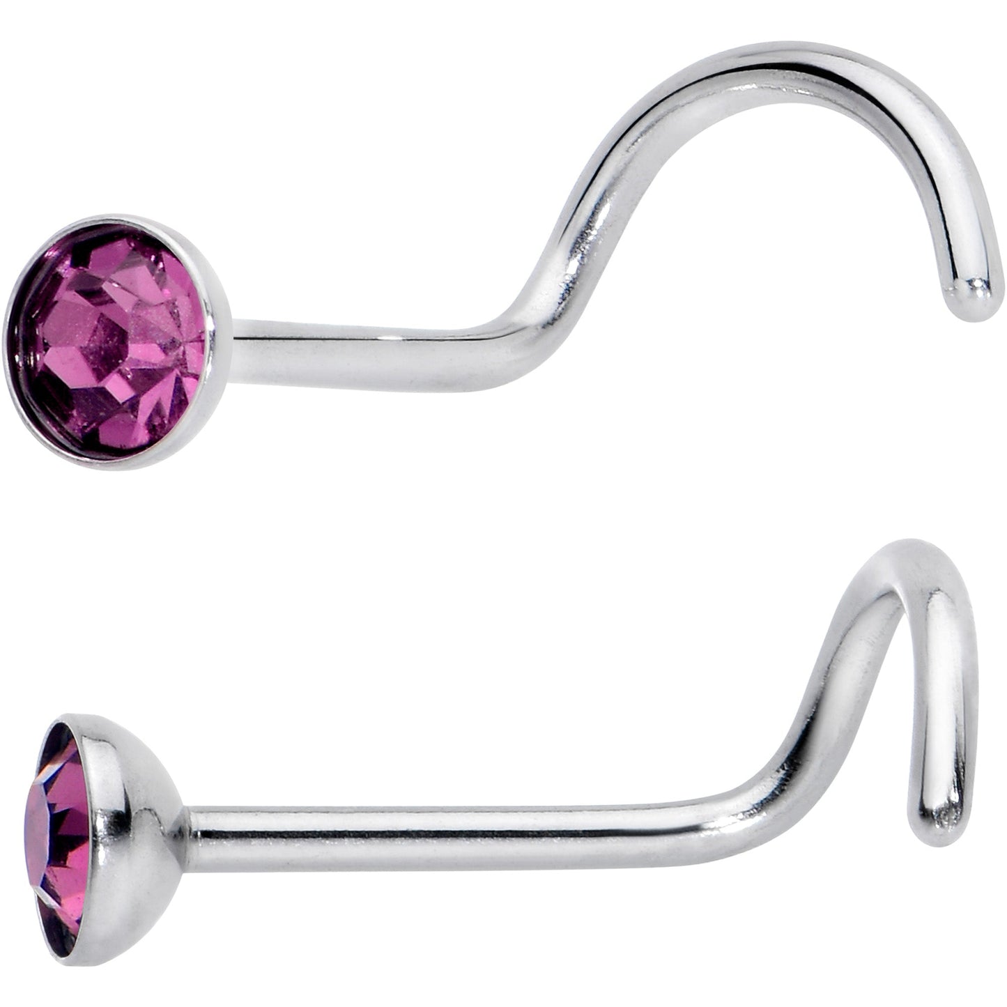 20G Nose Screw Gem Faux Opal Pack Classy Nose Ring Set of 6