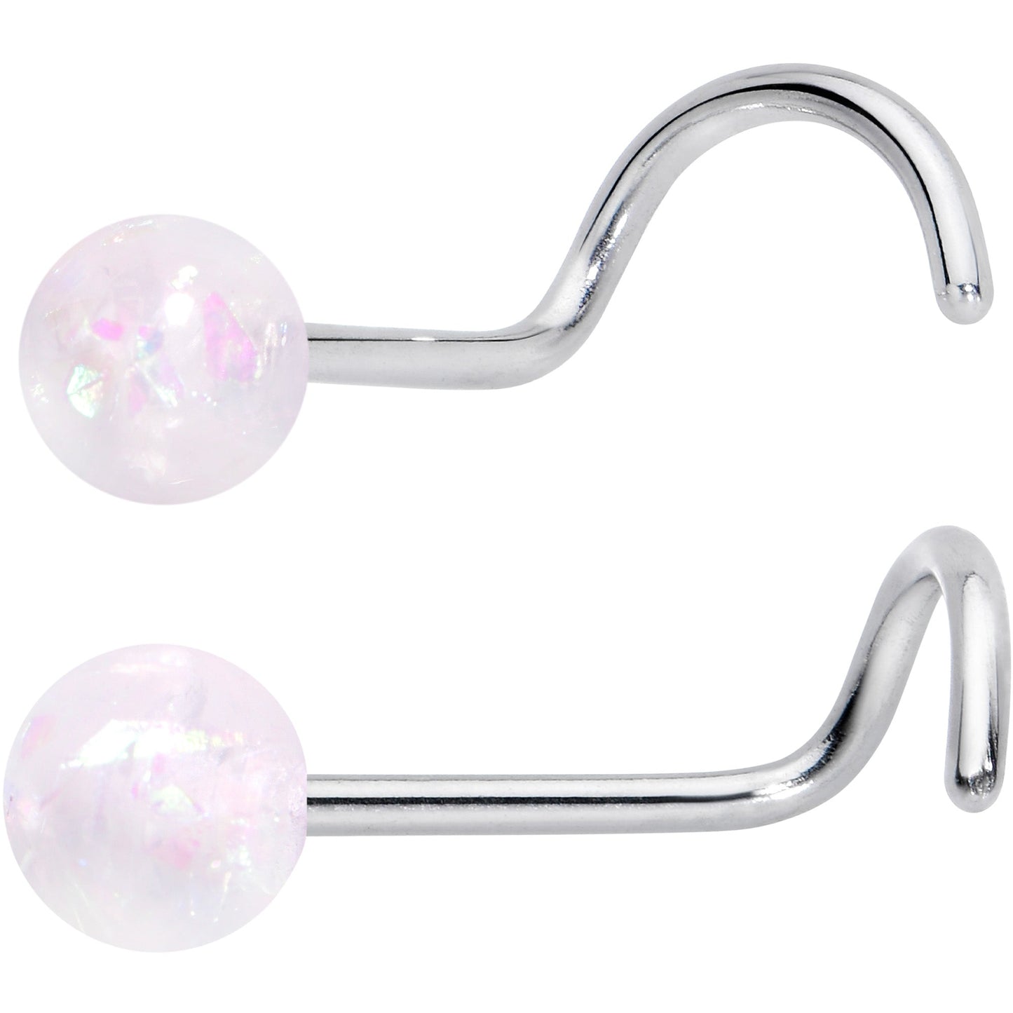 20G Nose Screw Gem Faux Opal Pack Pretty  Nose Ring Set of 6