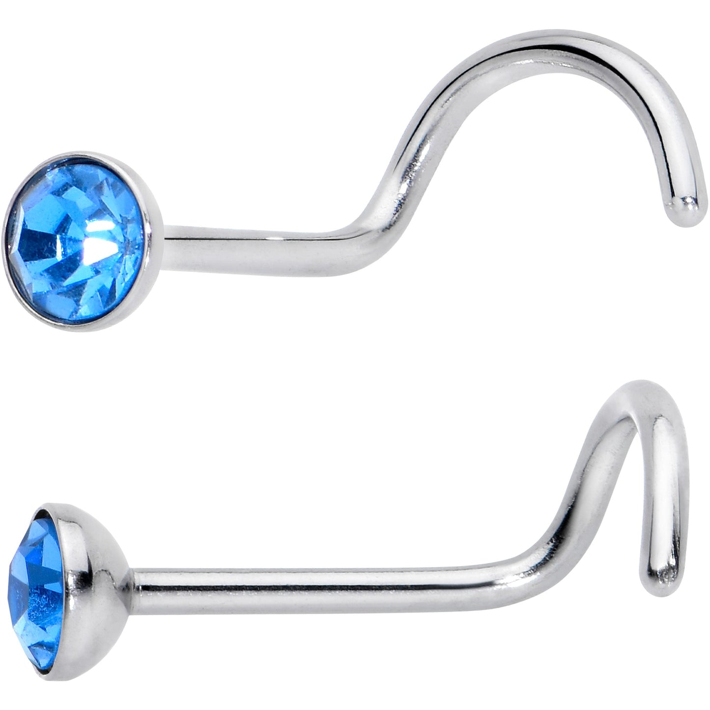 20G Nose Screw Gem Faux Opal Pack Pretty  Nose Ring Set of 6