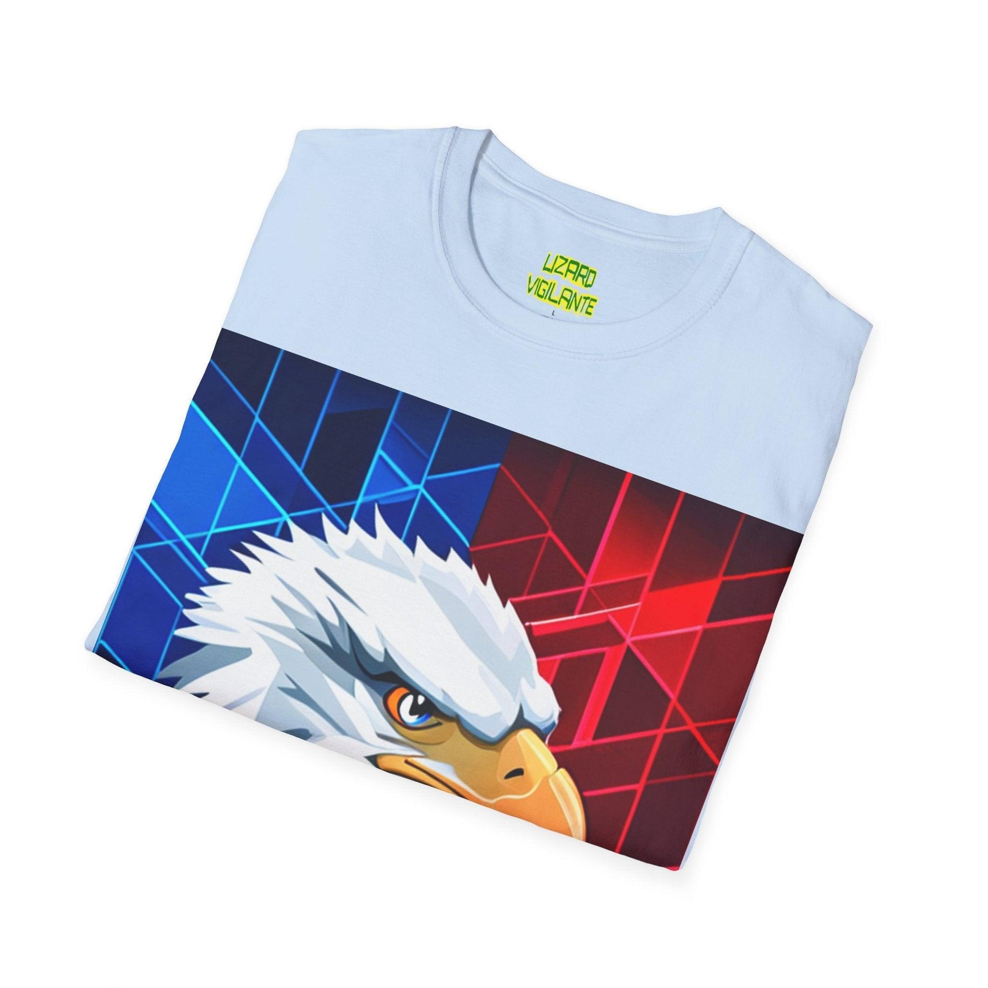 Geometric Eagle Bird Unisex Softstyle T-Shirt - Lizard Vigilante