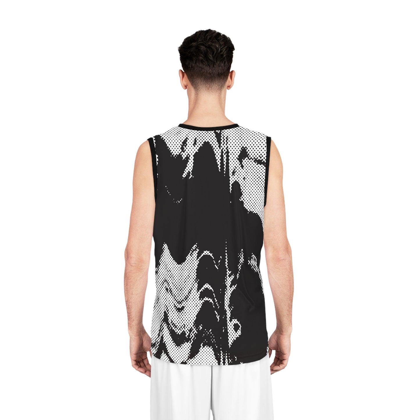 Distressed Black Basketball Jersey - Lizard Vigilante