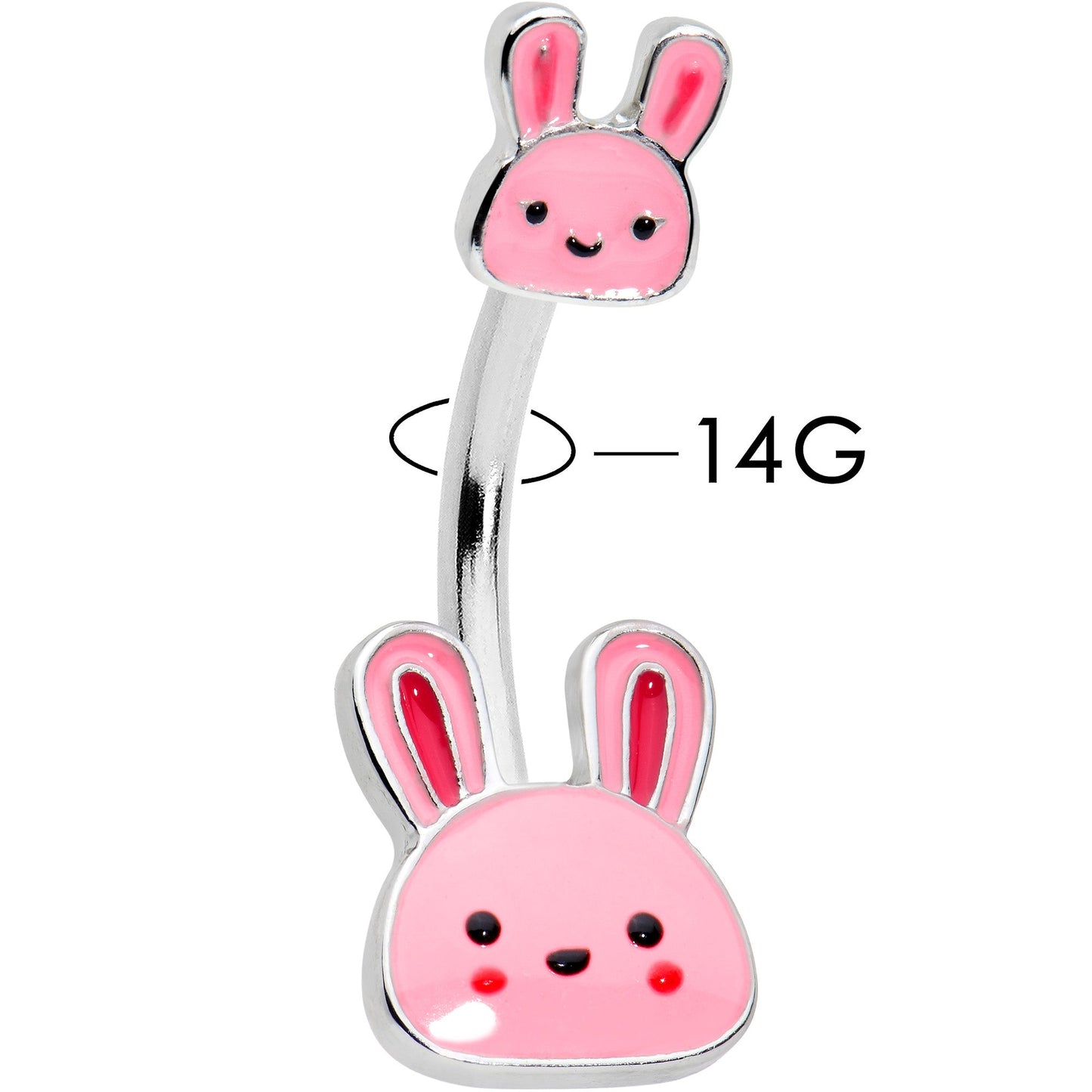 Kawaii Cutie Easter Bunny Double Mount Belly Ring