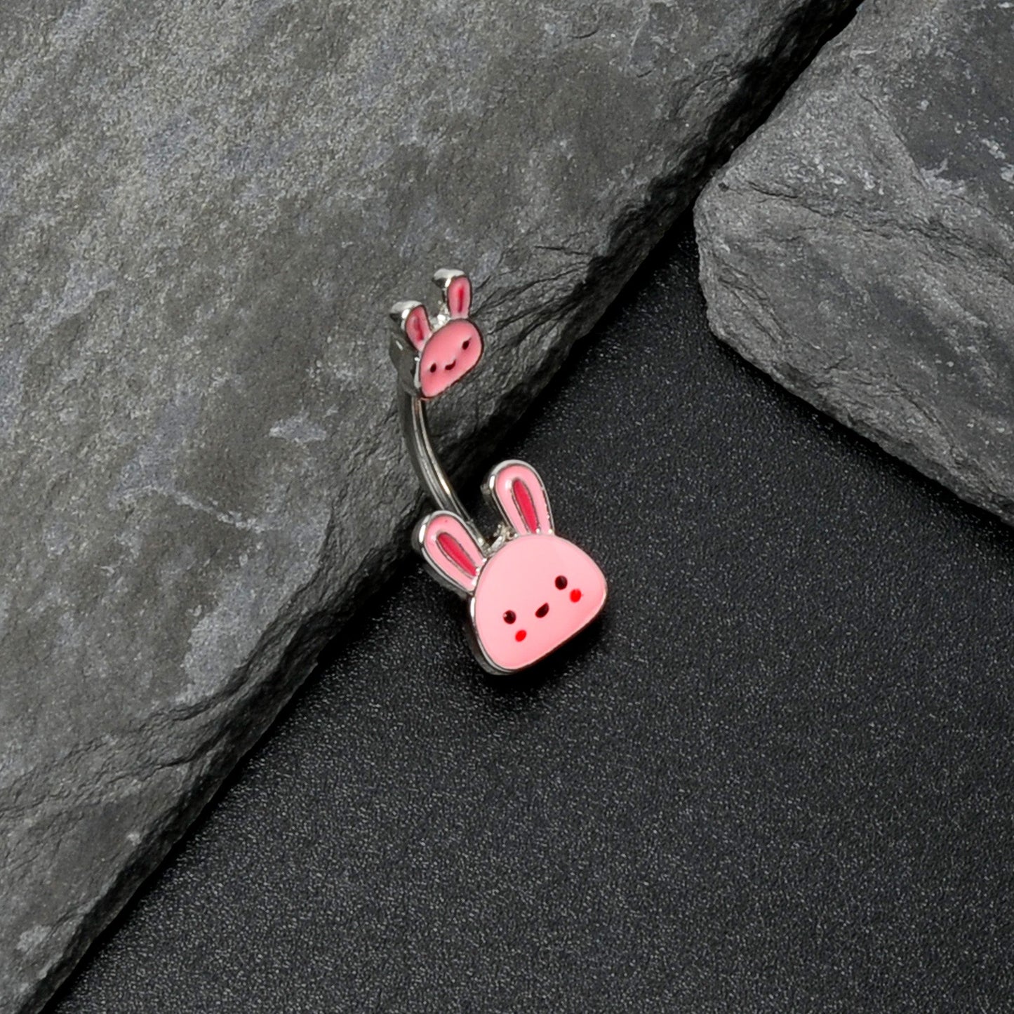 Kawaii Cutie Easter Bunny Double Mount Belly Ring