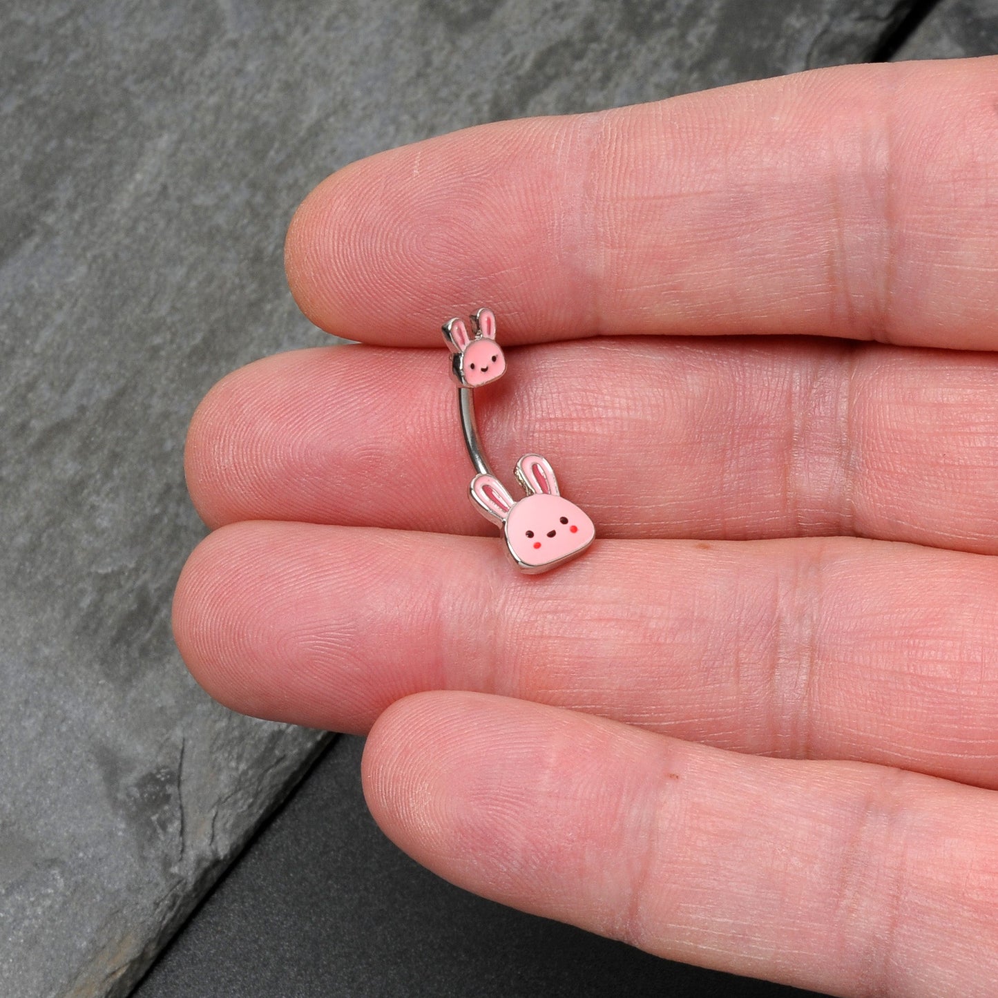 Kawaii Cutie Easter Bunny Double Mount Belly Ring