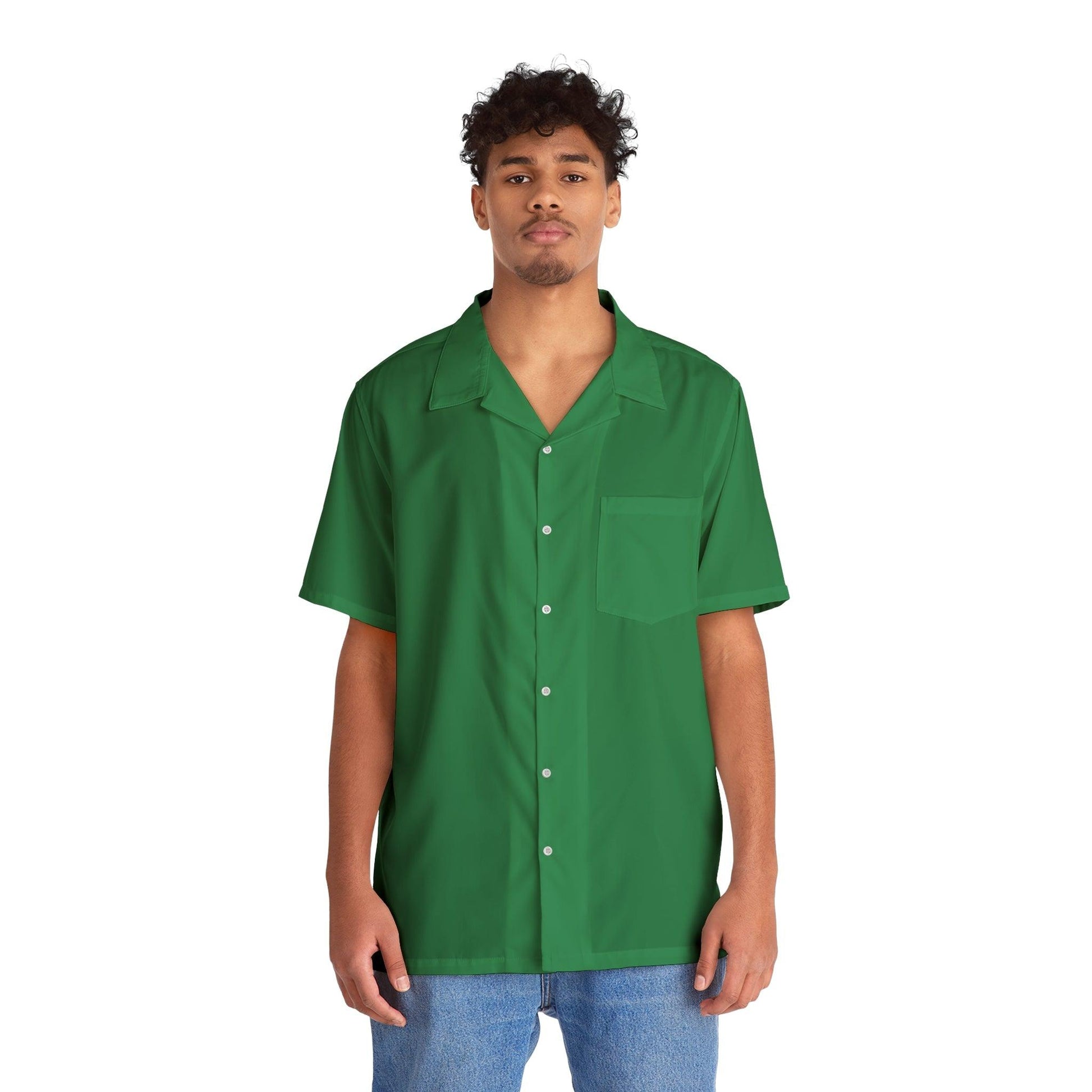 Men's Hawaiian Shirt - Green - Lizard Vigilante