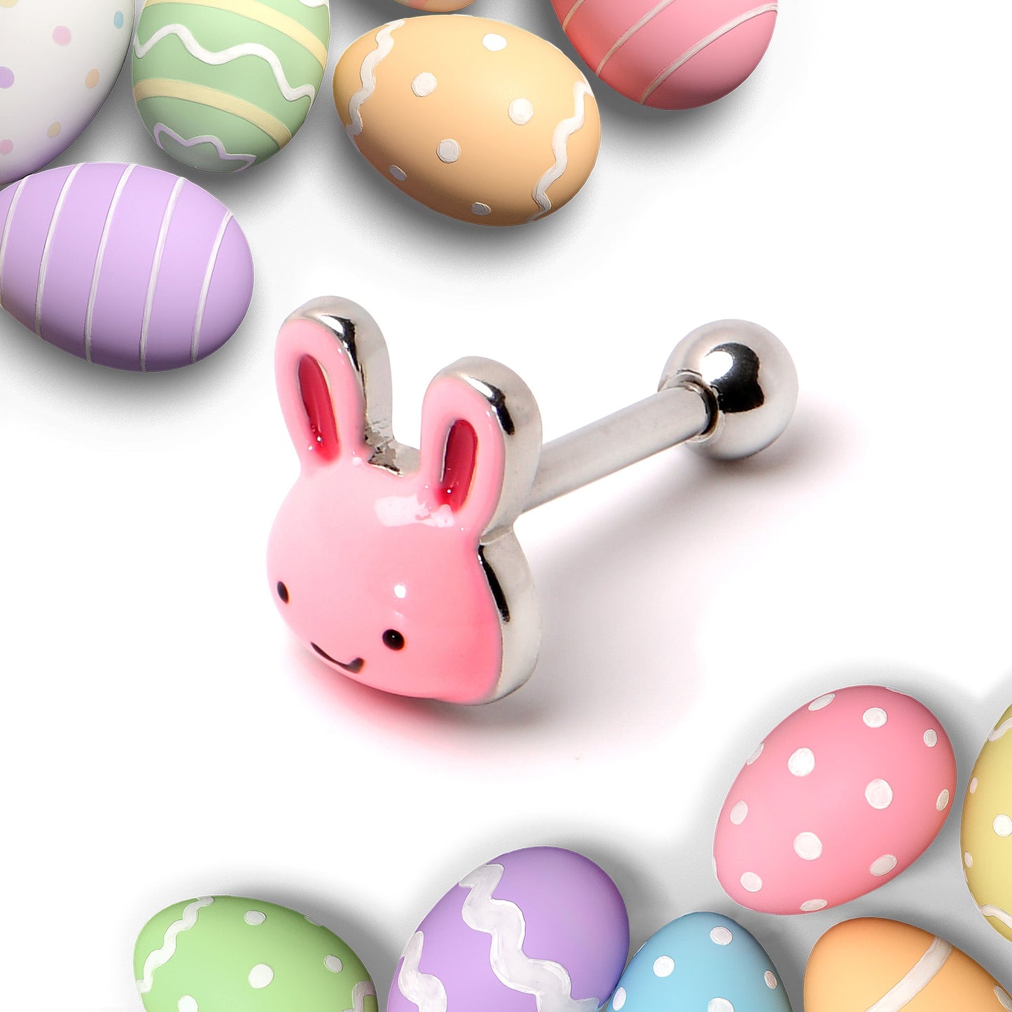 16G 5/16 Kawaii Cutie Easter Bunny Cartilage Tragus Earring
