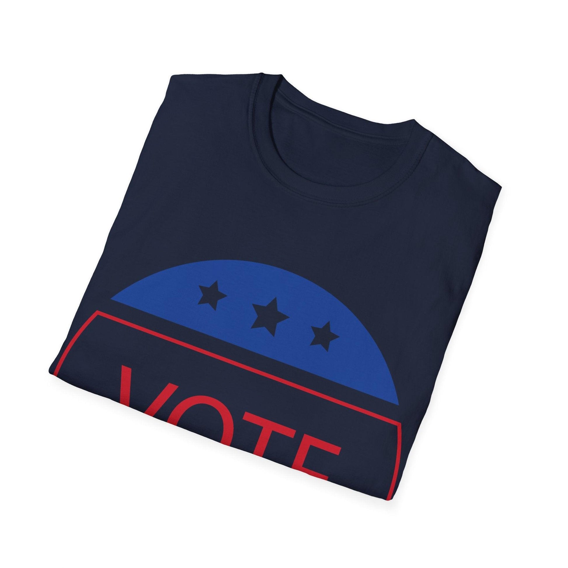 VOTE Red White And Blue Graphic Unisex Softstyle T-Shirt - Lizard Vigilante