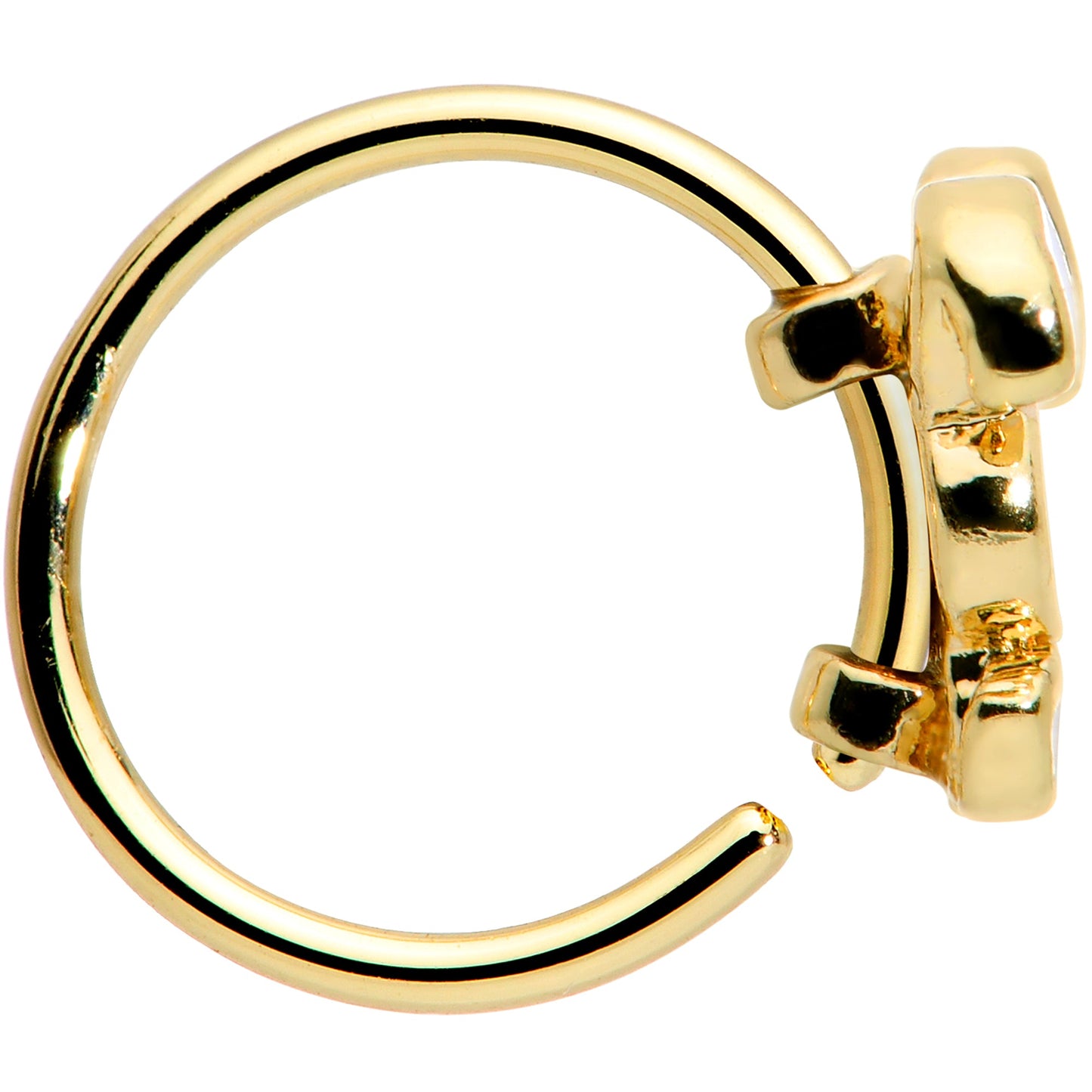 20G 5/16 Gold Tone Cutie Easter Bunny Nose Hoop