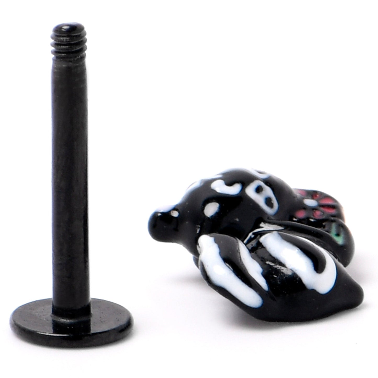 16G 5/16 Black Funky Skunk Labret Monroe Tragus