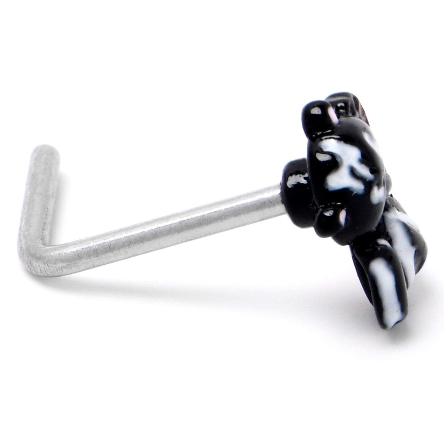 20G 7mm Funky Skunk L Shape Nose Ring