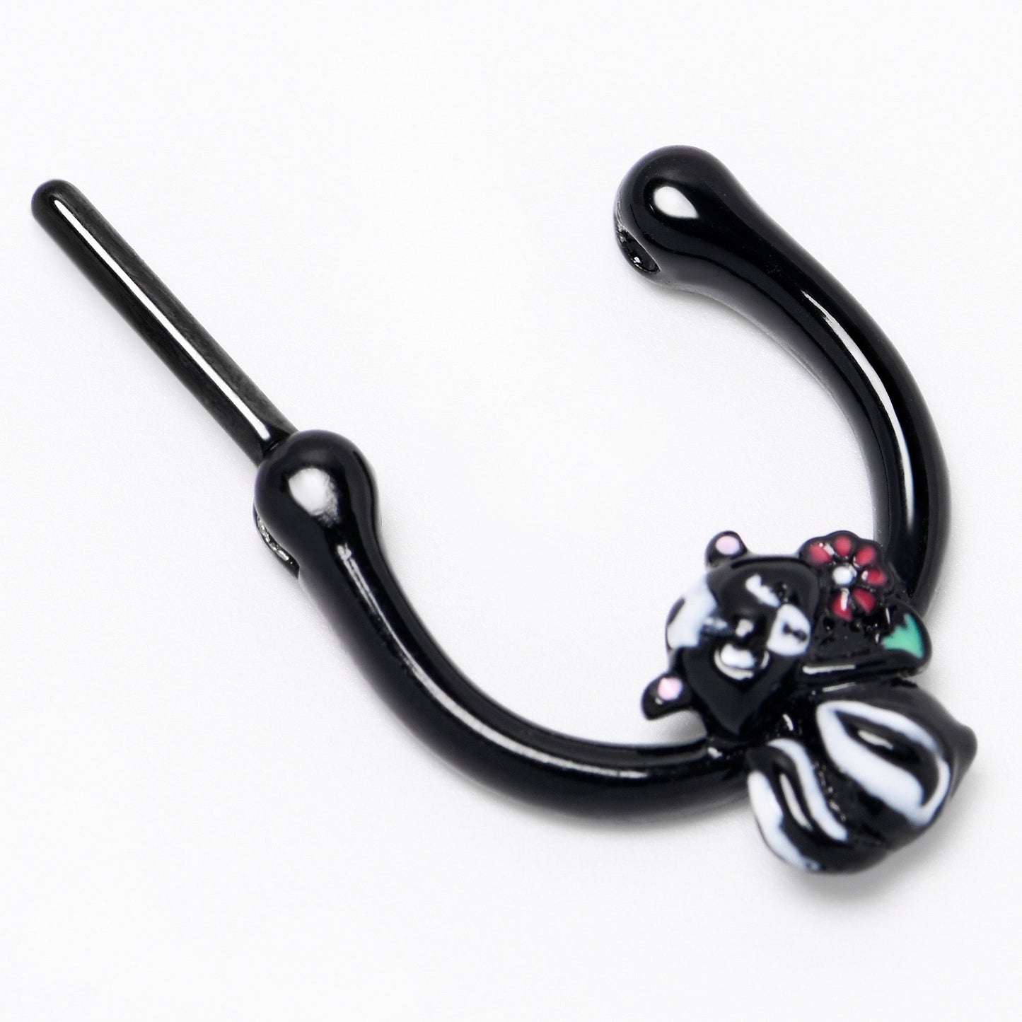 16G 5/16 Black Funky Skunk Cartilage Clicker