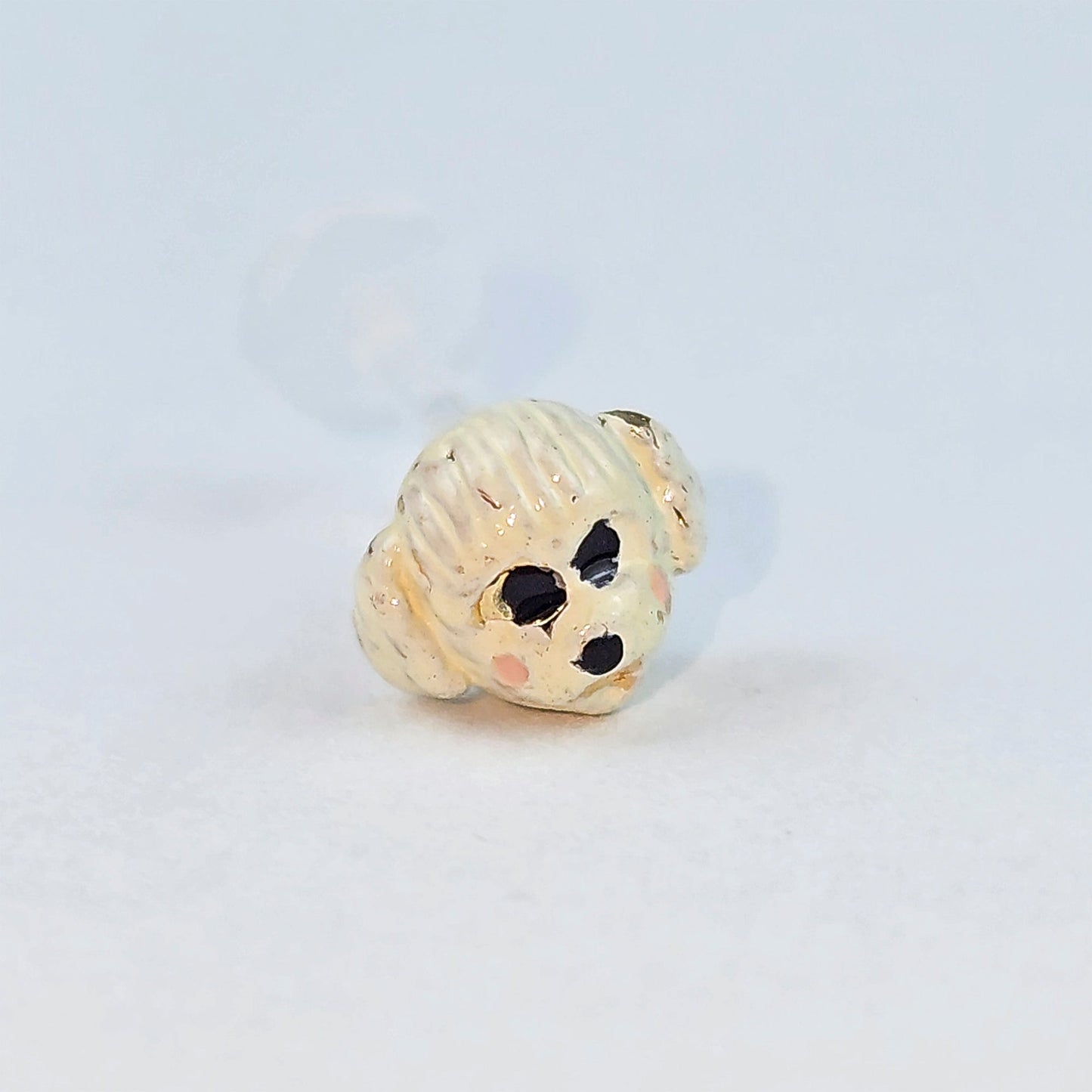 16G 5/16 Dog White Face PTFE Bioplast Labret Monroe Tragus