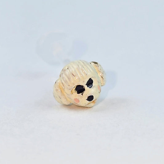 16G 5/16 Dog White Face PTFE Bioplast Labret Monroe Tragus