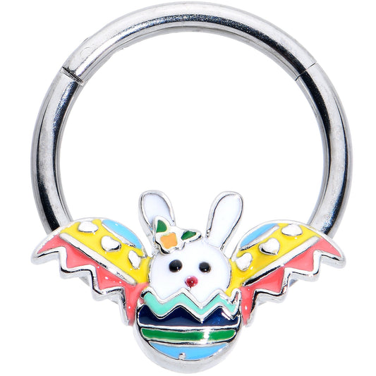 16G 3/8 Easter Egg Bunny Hinged Segment Ring