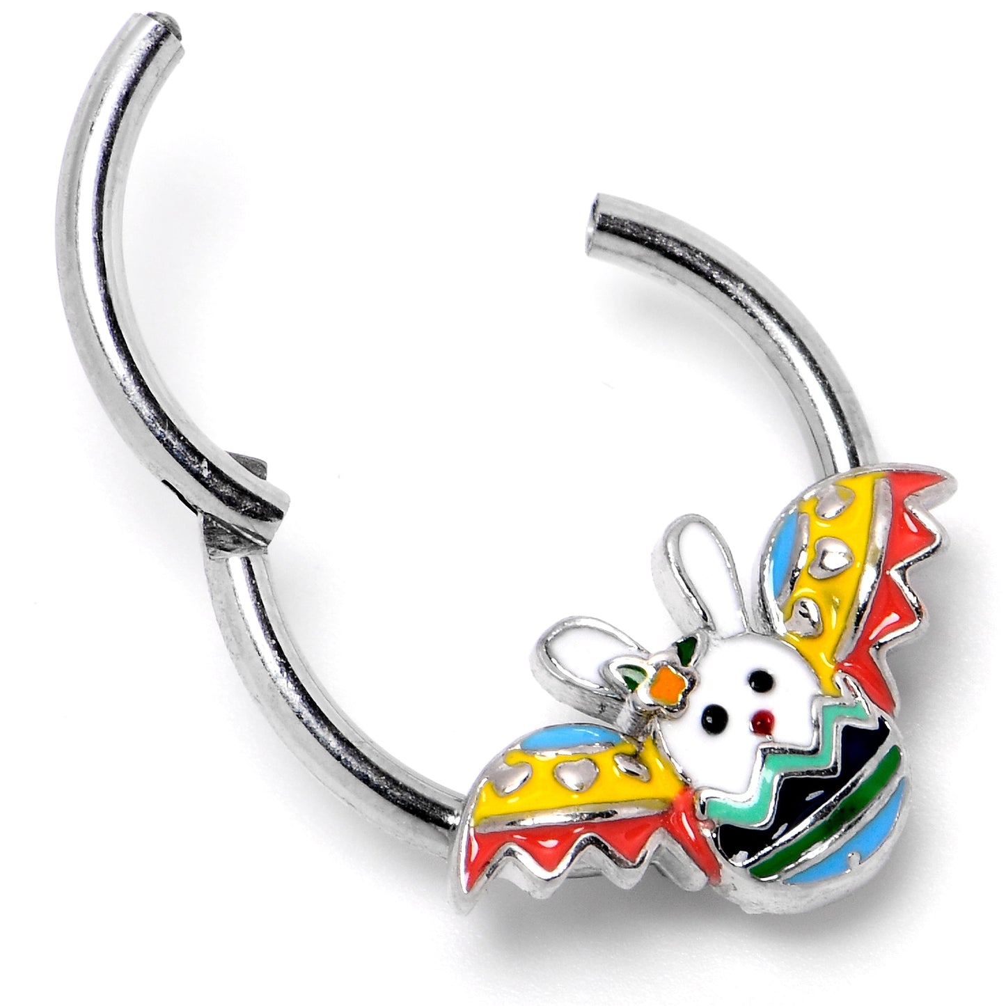 16G 3/8 Easter Egg Bunny Hinged Segment Ring