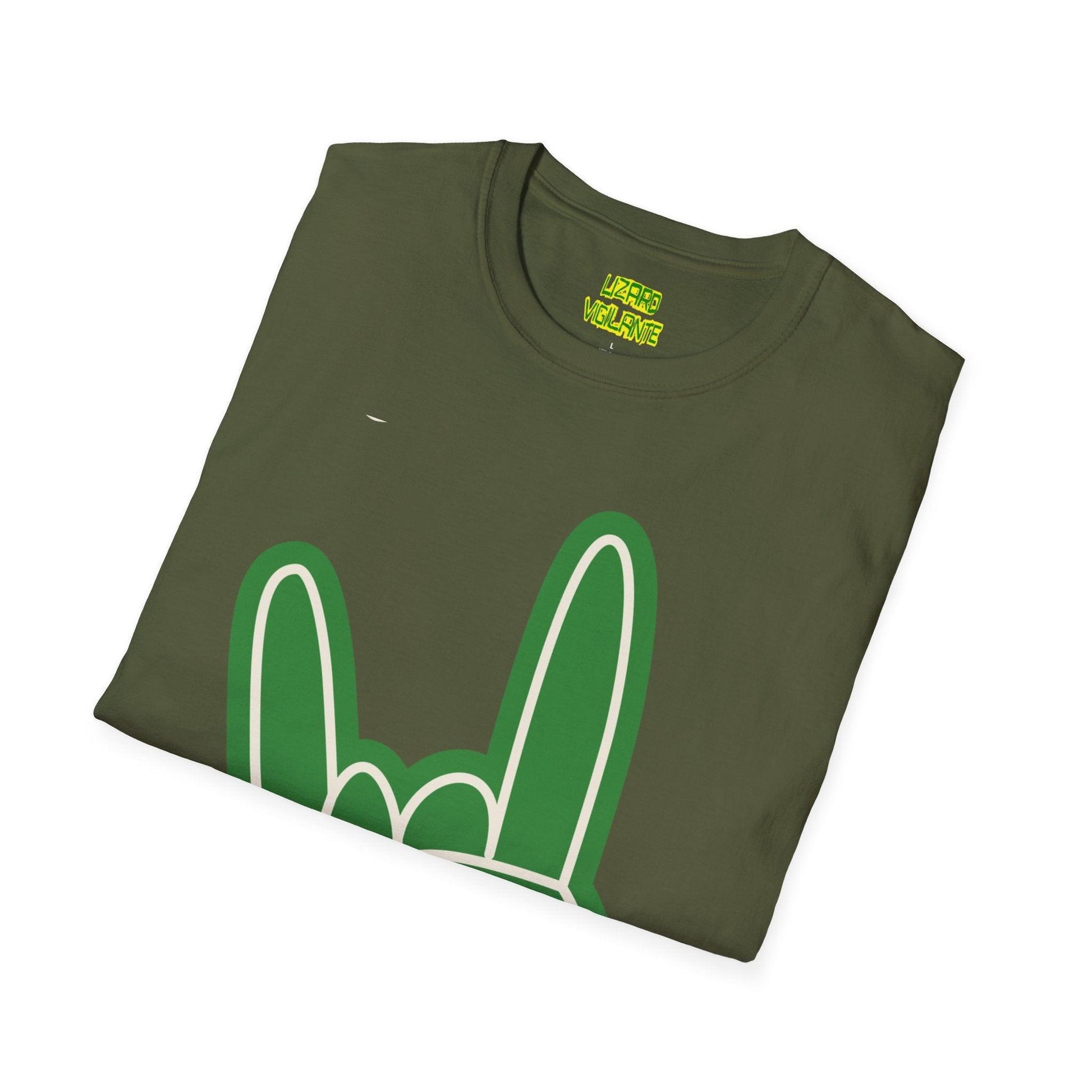 Rock Hand Sign Unisex Softstyle T-Shirt - Lizard Vigilante