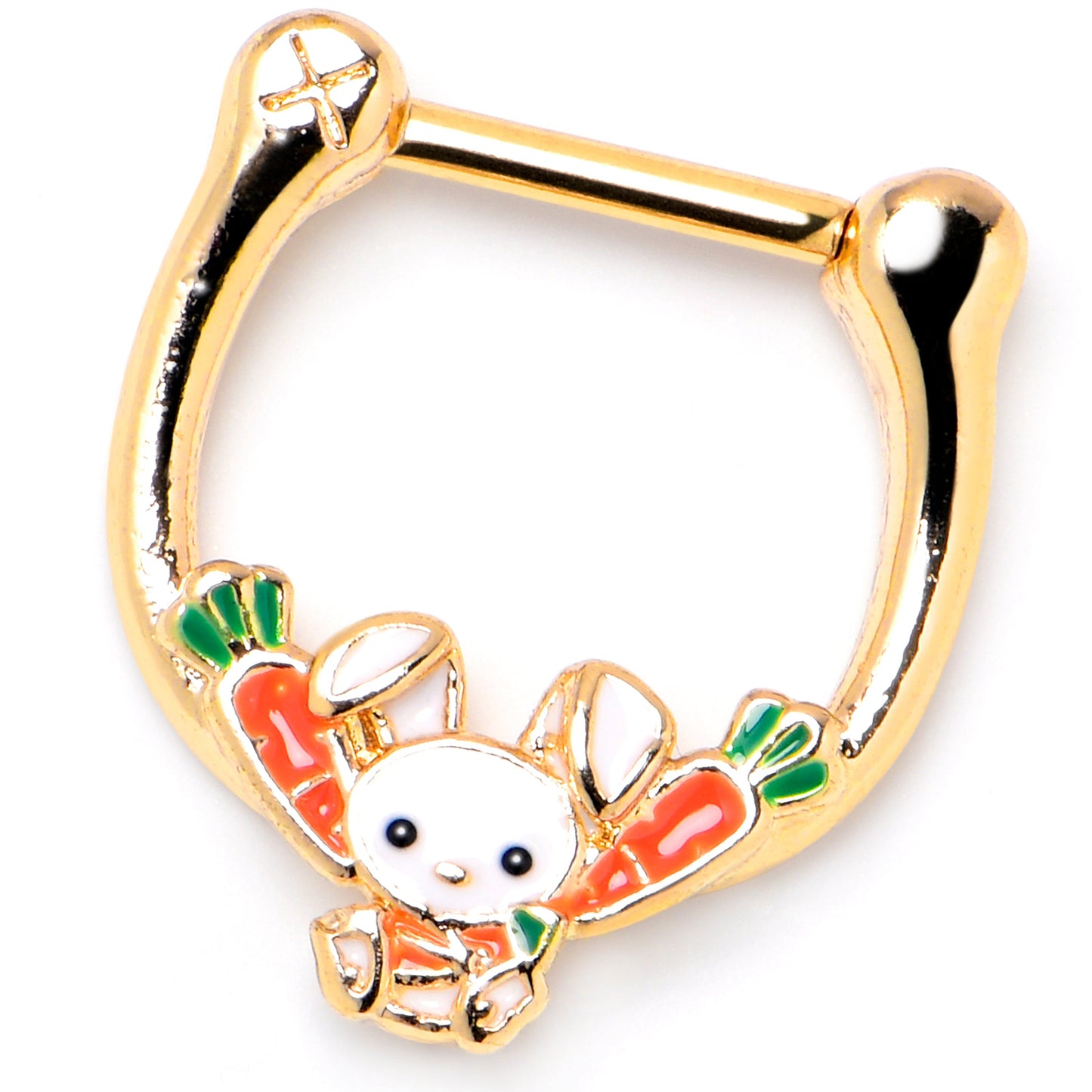 16G 5/16 Gold Tone Cutie Easter Bunny Cartilage Clicker